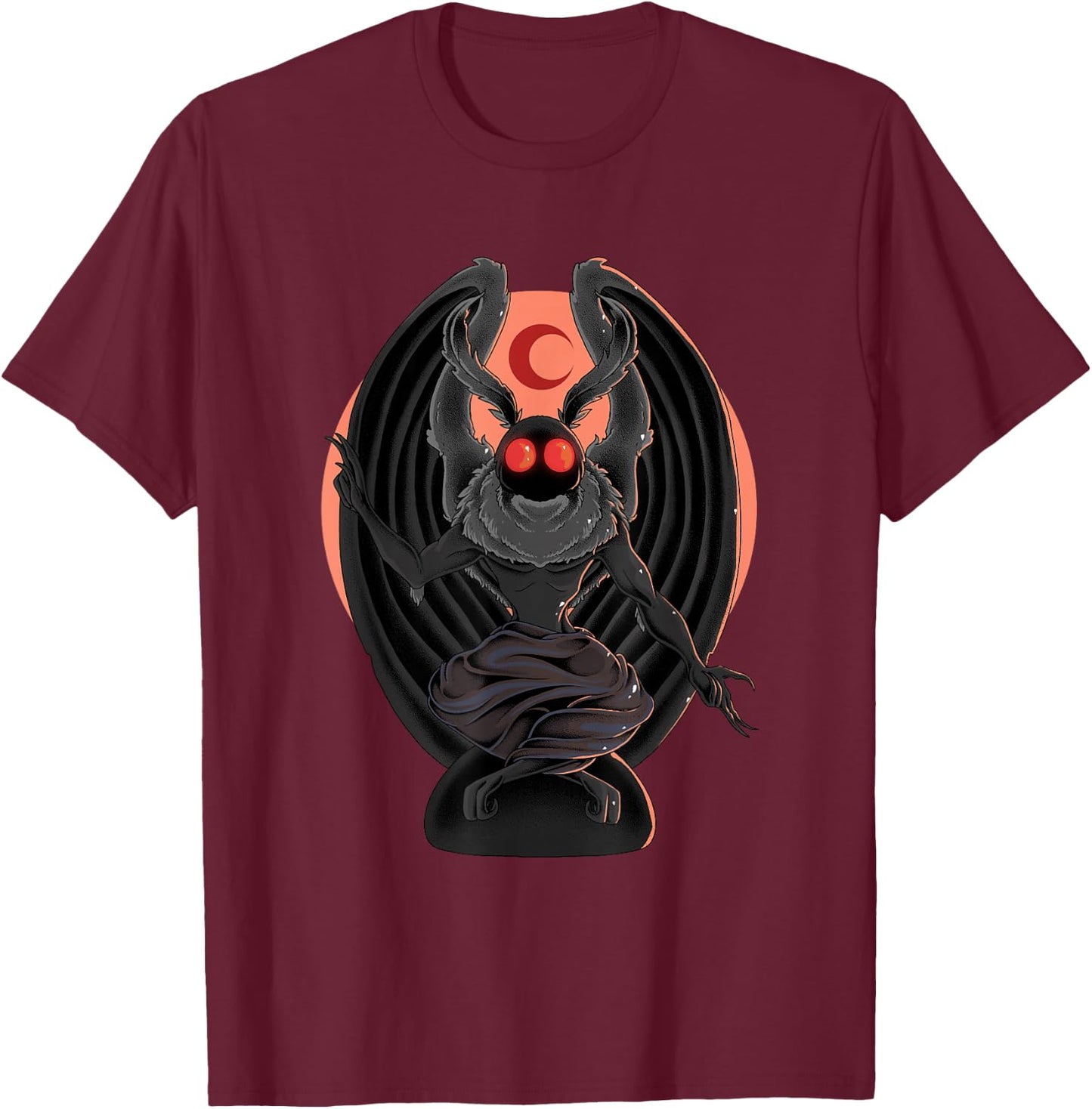 Cryptid Baphomet Mothman Shirt Cryptozoology Cryptidcore T-Shirt - T-Shirt | Maroon