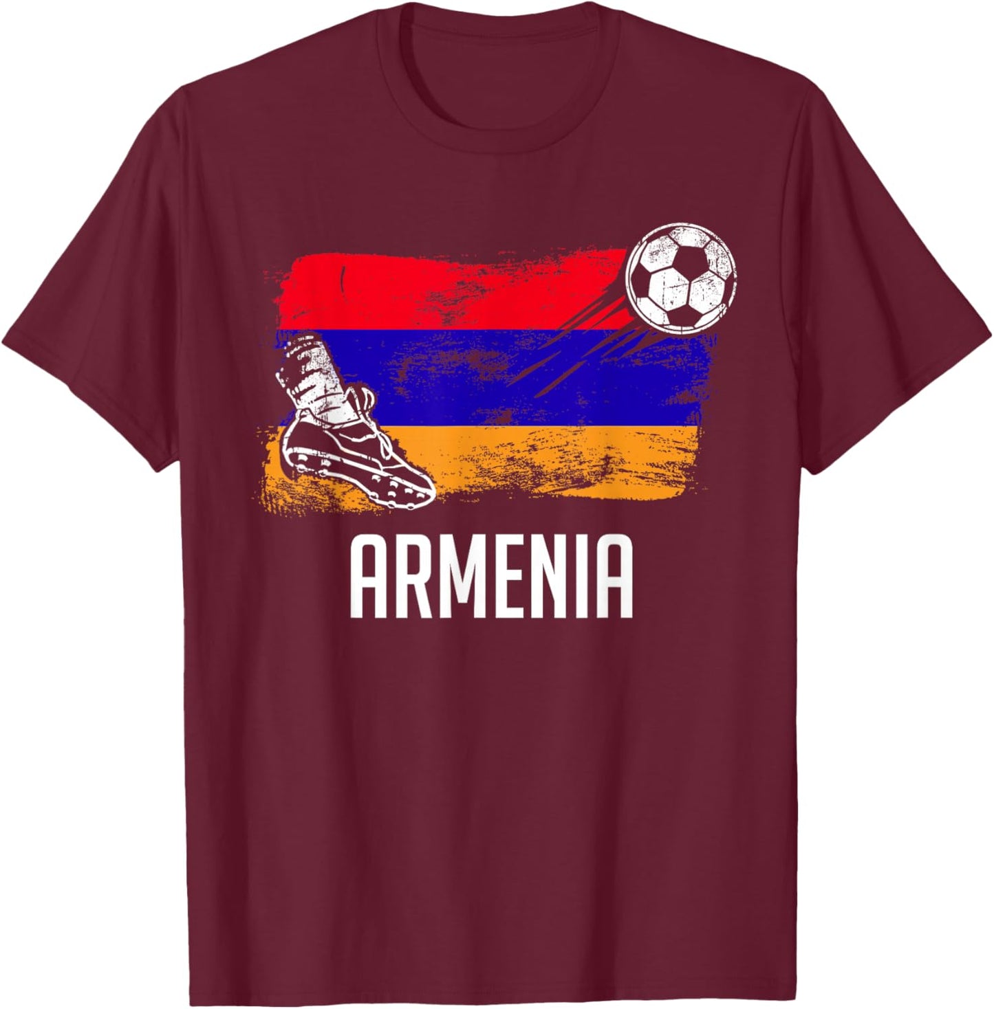 Armenia Flag Jersey Armenian Soccer Team Armenian T-Shirt - T-Shirt | Maroon