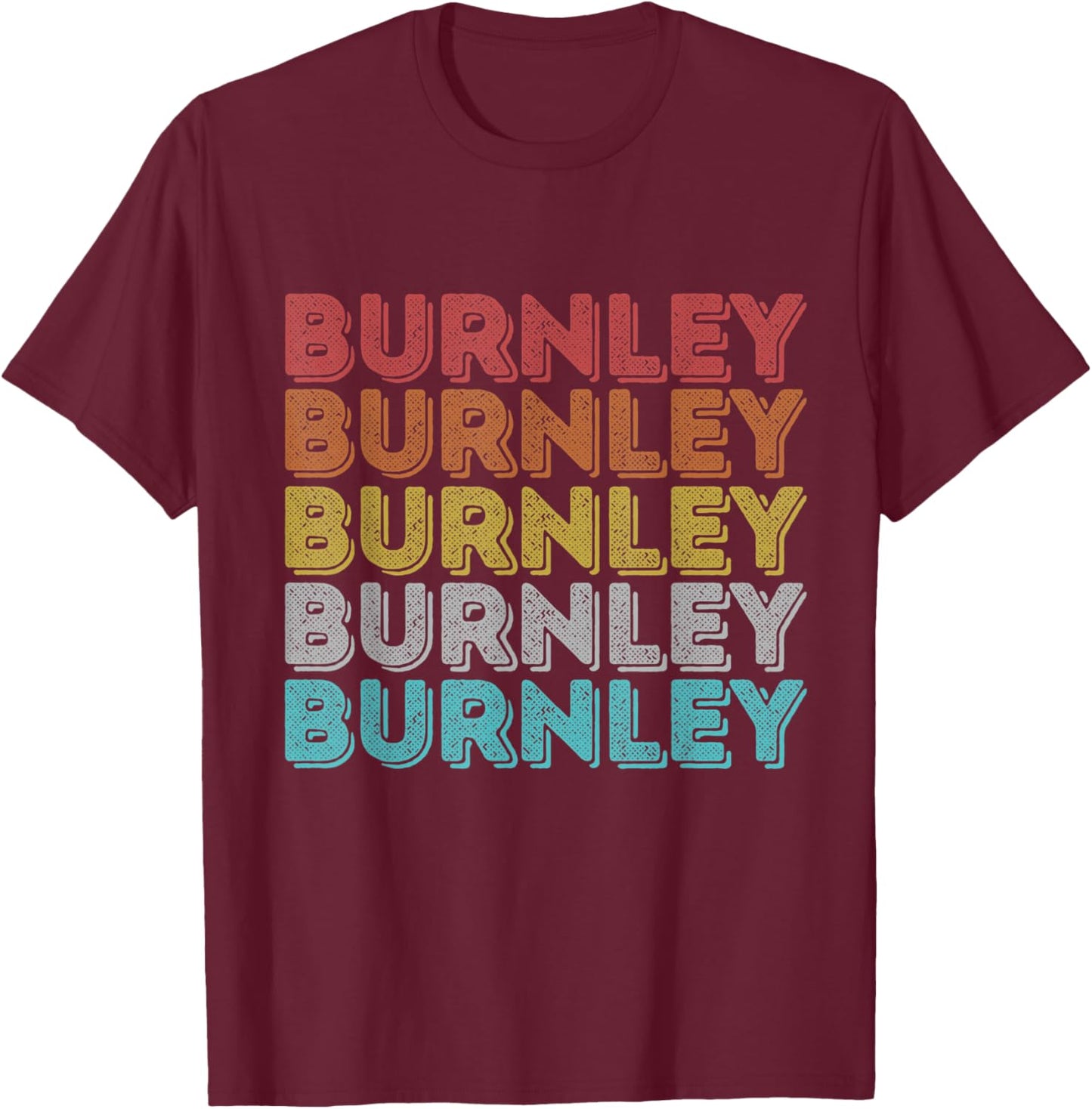 Vintage Retro Burnley T-Shirt - T-Shirt | Maroon