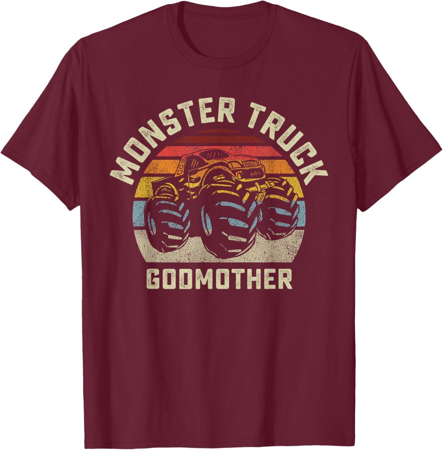 Monster Truck Godmother Vintage Retro Style Women T-Shirt - T-Shirt | Maroon