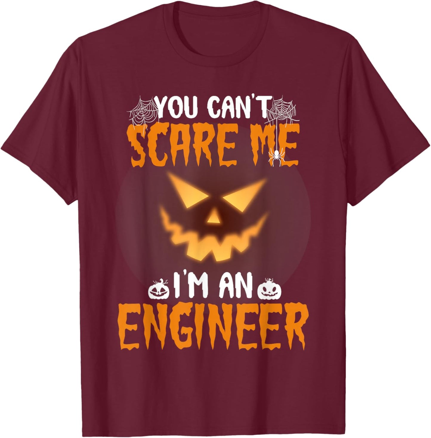 Scary Engineer Costume scary Halloween Spooky Engineer T-Shirt - T-Shirt | Maroon