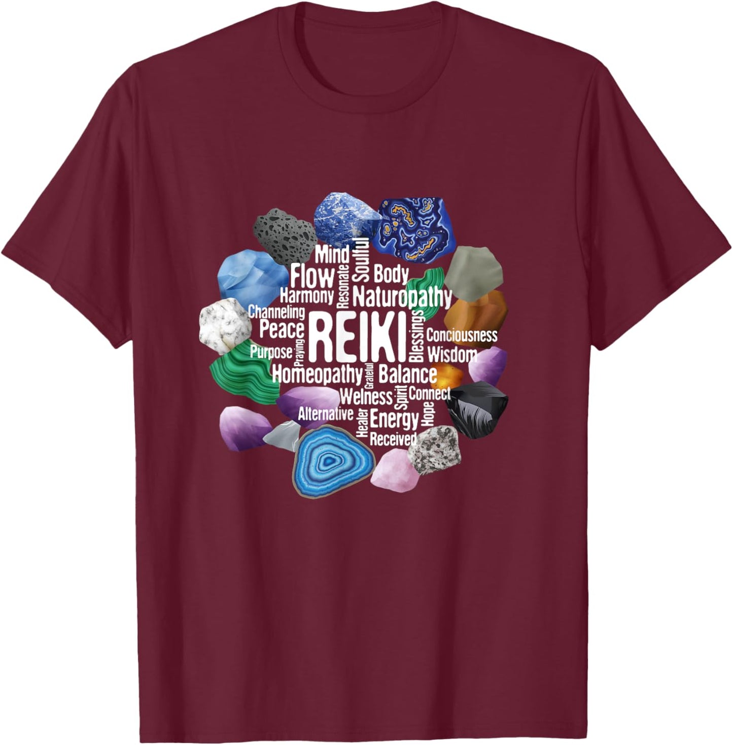 Reiki - Chakra Meditation Holistic Healer Peace Seeker T-Shirt - T-Shirt | Maroon