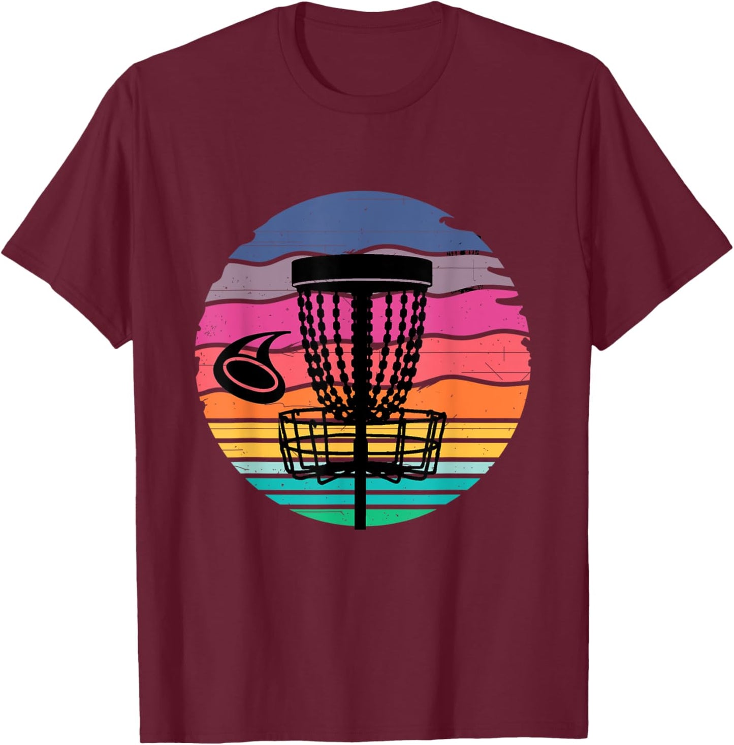 Retro Vintage Disc Golf Shirts Disc Golf Clothing Gift T-Shirt - T-Shirt | Maroon