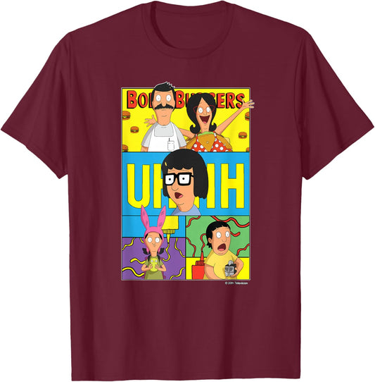 The Bob’s Burgers Movie Bob Linda Tina Louise Gene Uhhh T-Shirt - T-Shirt | Maroon