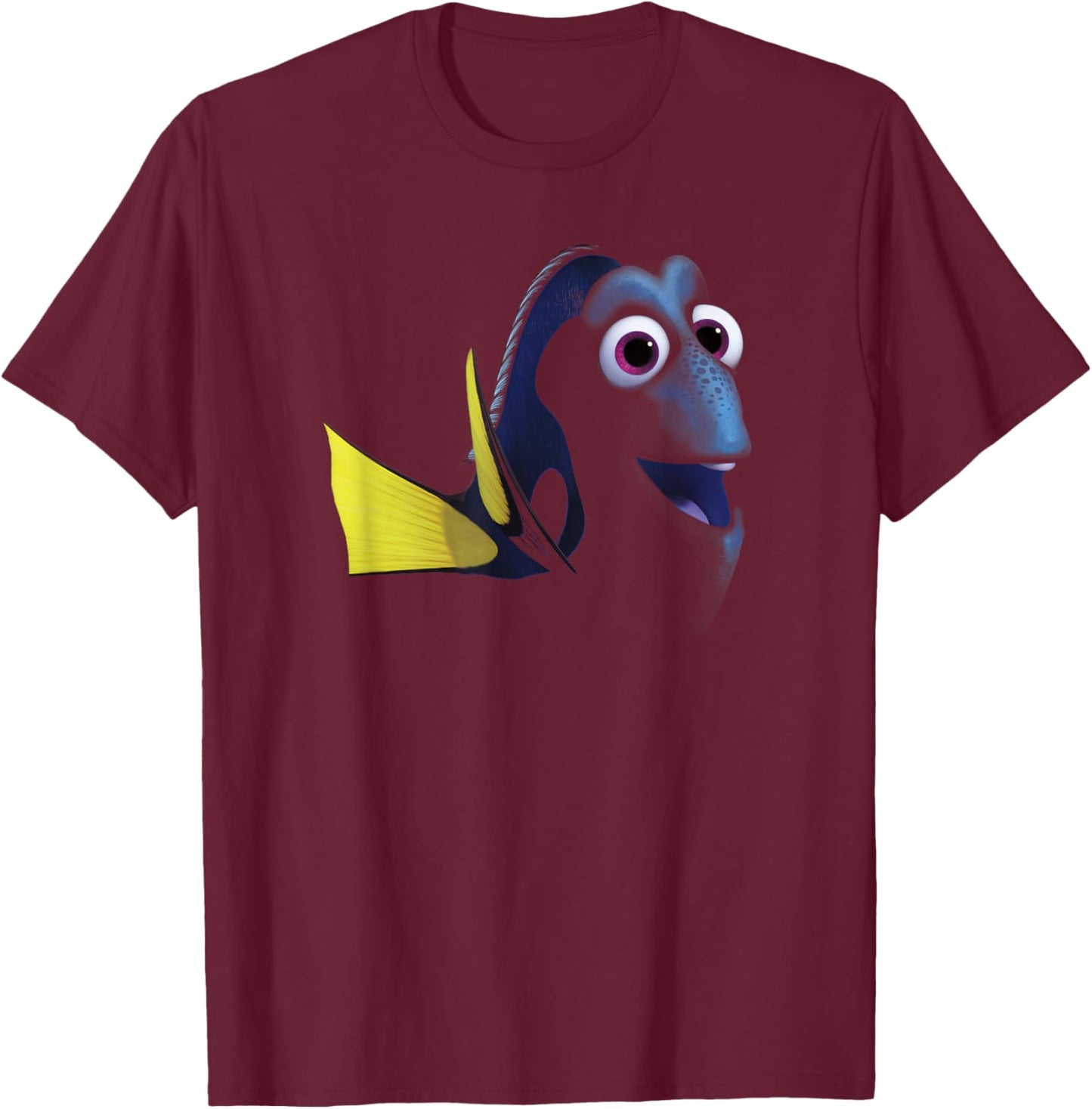 Disney Pixar Finding Dory Big Face Blue T-Shirt - T-Shirt | Maroon