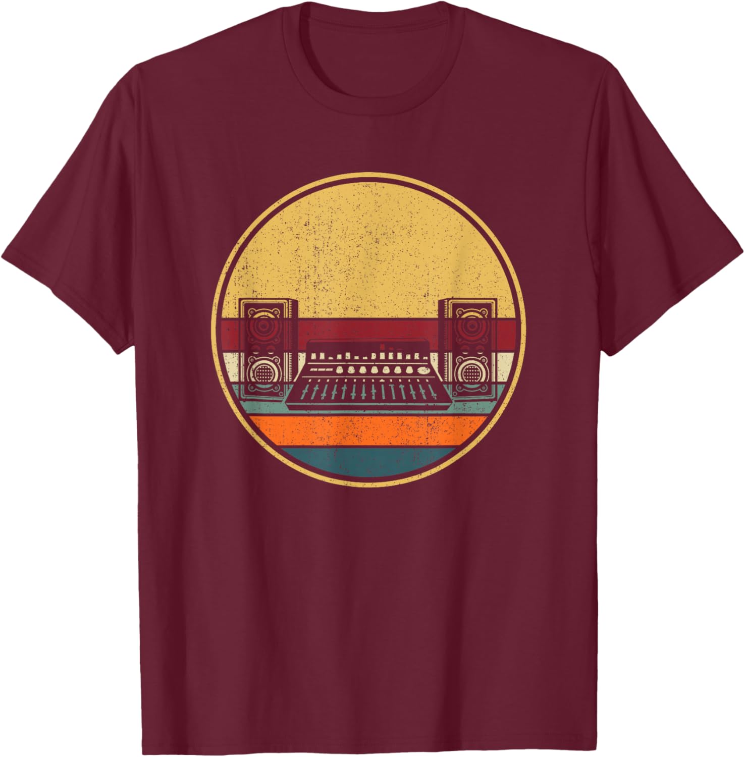 Retro Sound Engineer FOH - Vintage Sound Audio Engineer T-Shirt - T-Shirt | Maroon