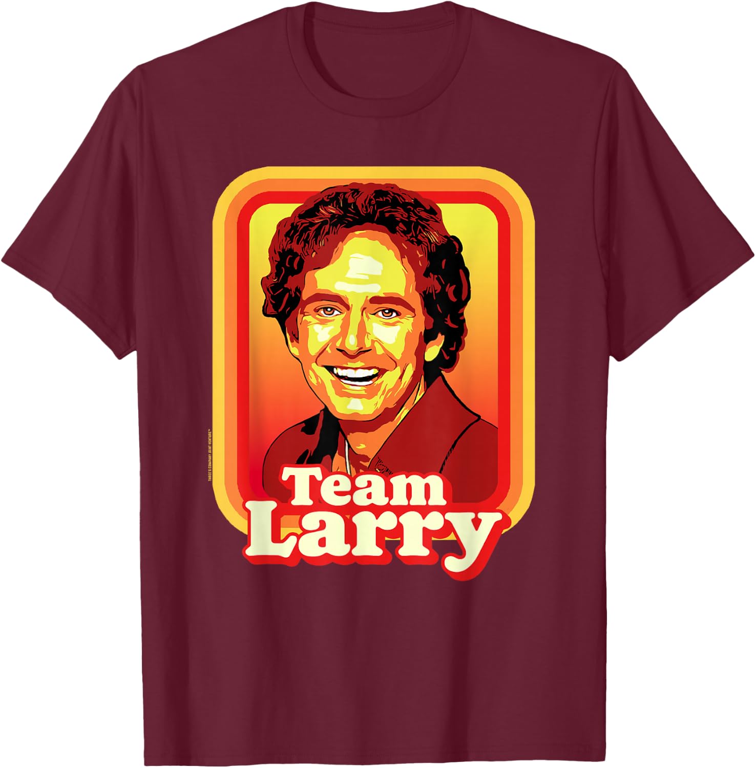 Team Larry! Retro Three's Company Vintage T-Shirt - T-Shirt | Maroon
