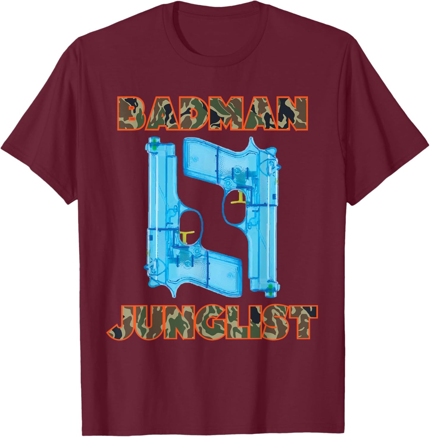 DNB Shirt Badman Junglist Drum n Bass T-Shirt - T-Shirt | Maroon