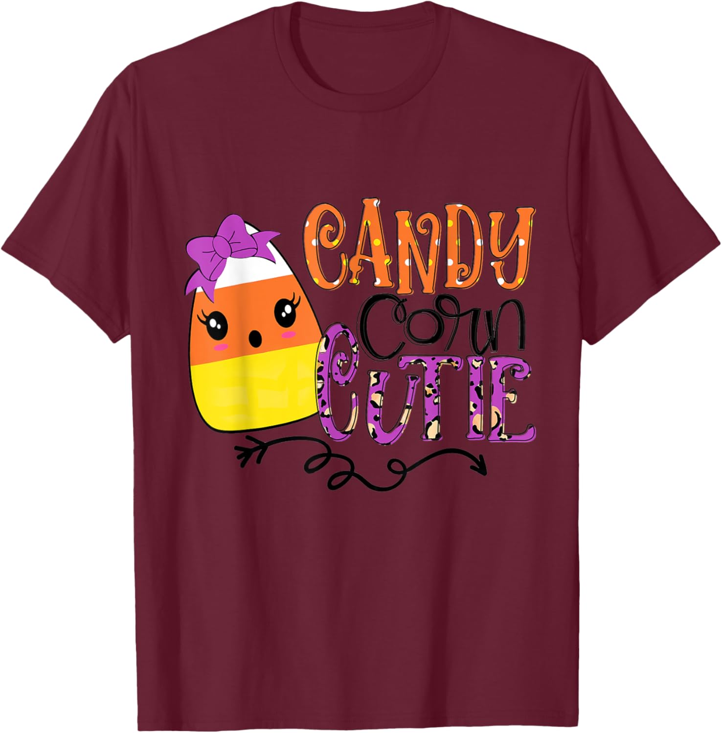 Candy Corn Cute Halloween Costume Men Women Kids T-Shirt - T-Shirt | Maroon