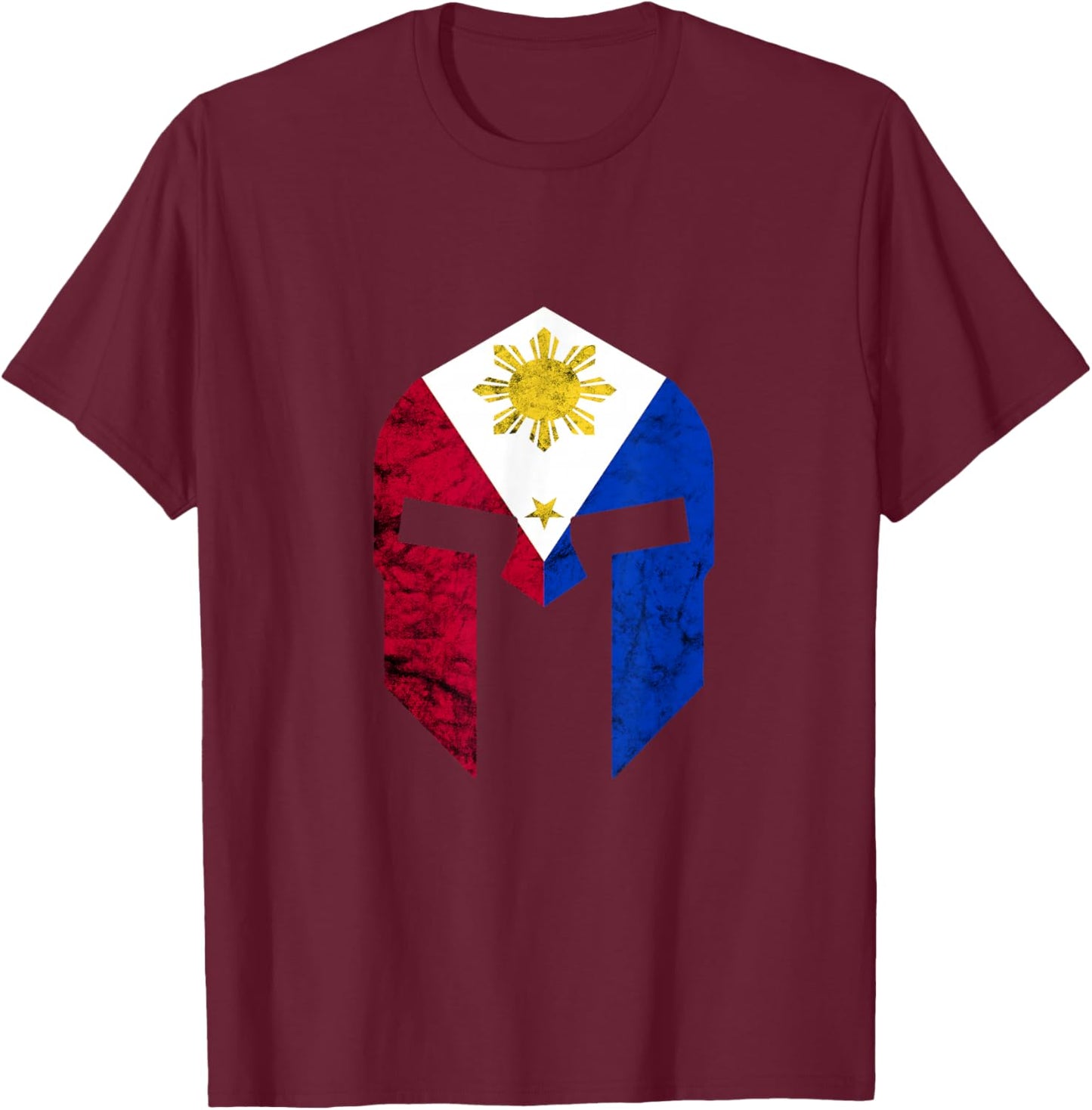 Philippines Roman Helmet Pilipinas Filipino Pride Roots T-Shirt - T-Shirt | Maroon