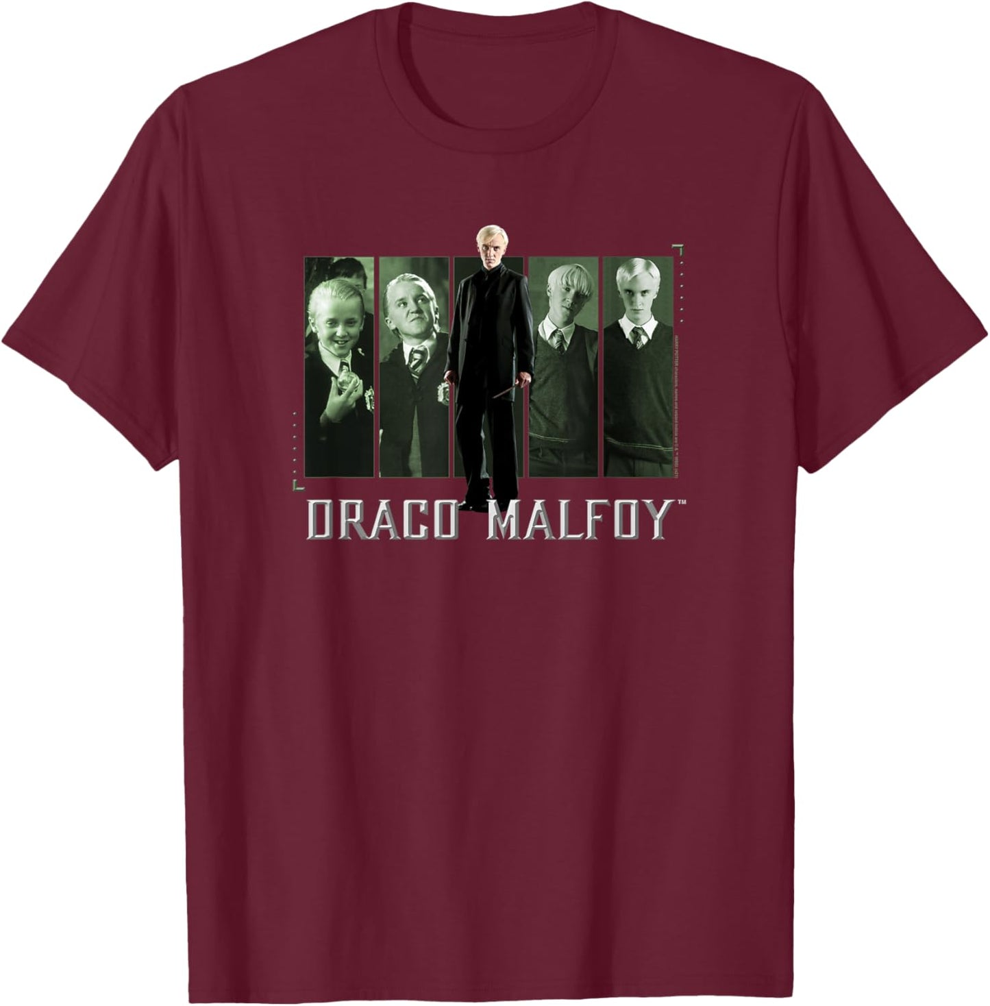 Harry Potter Draco Malfoy Panel Poster T-Shirt - T-Shirt | Maroon