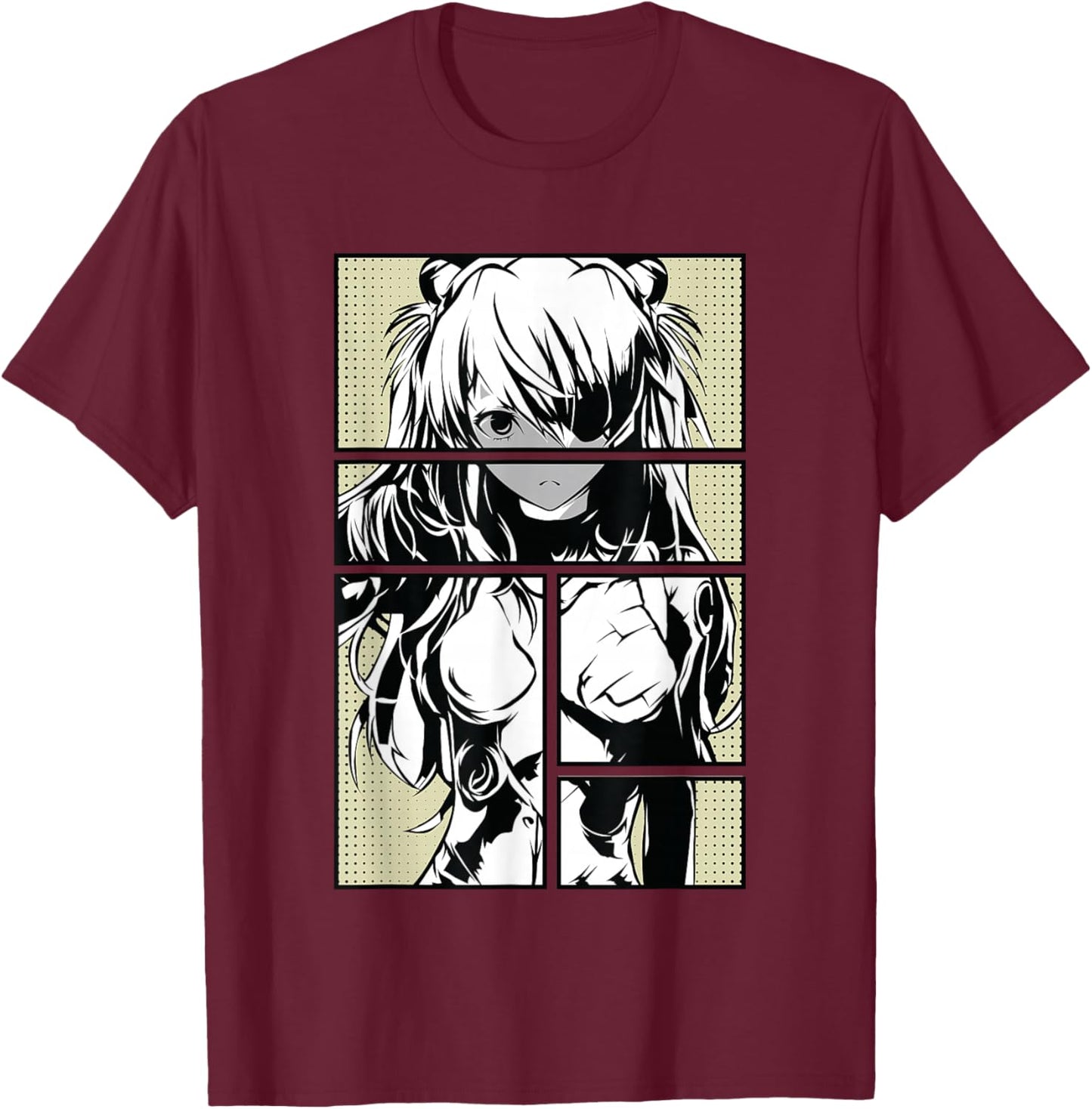 Japanese Anime Girl Waifu Japan Kawaii Otaku T-Shirt - T-Shirt | Maroon