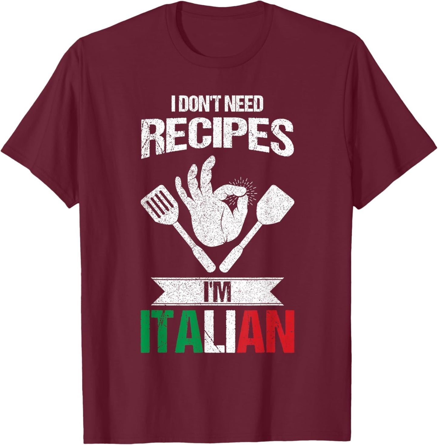 Italian Quotes Italy decor American Grown Italian Roots T-Shirt - T-Shirt | Maroon