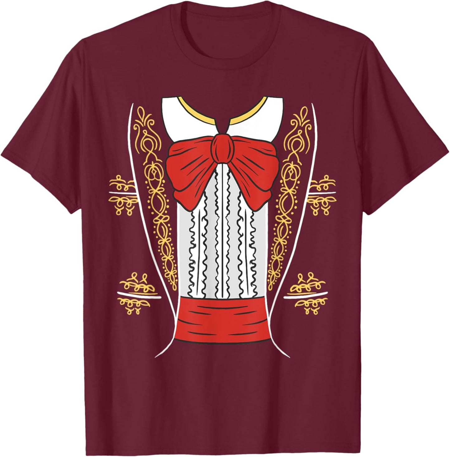 DIY Halloween Mexican Mariachi Kids Adults Traditional T-Shirt - T-Shirt | Maroon