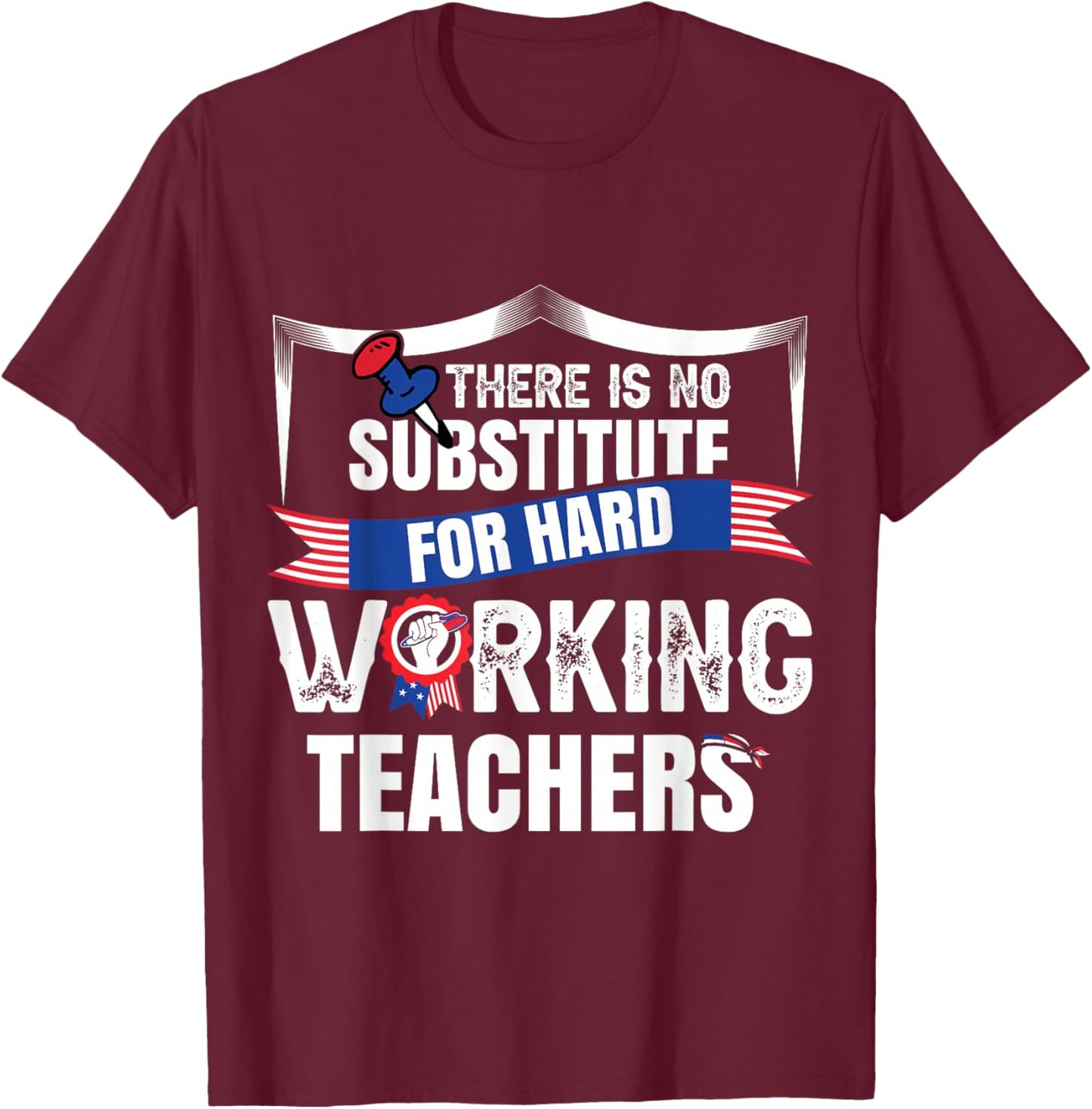 Labor Day Patriot Union Teacher Men Women T-Shirt - T-Shirt | Maroon