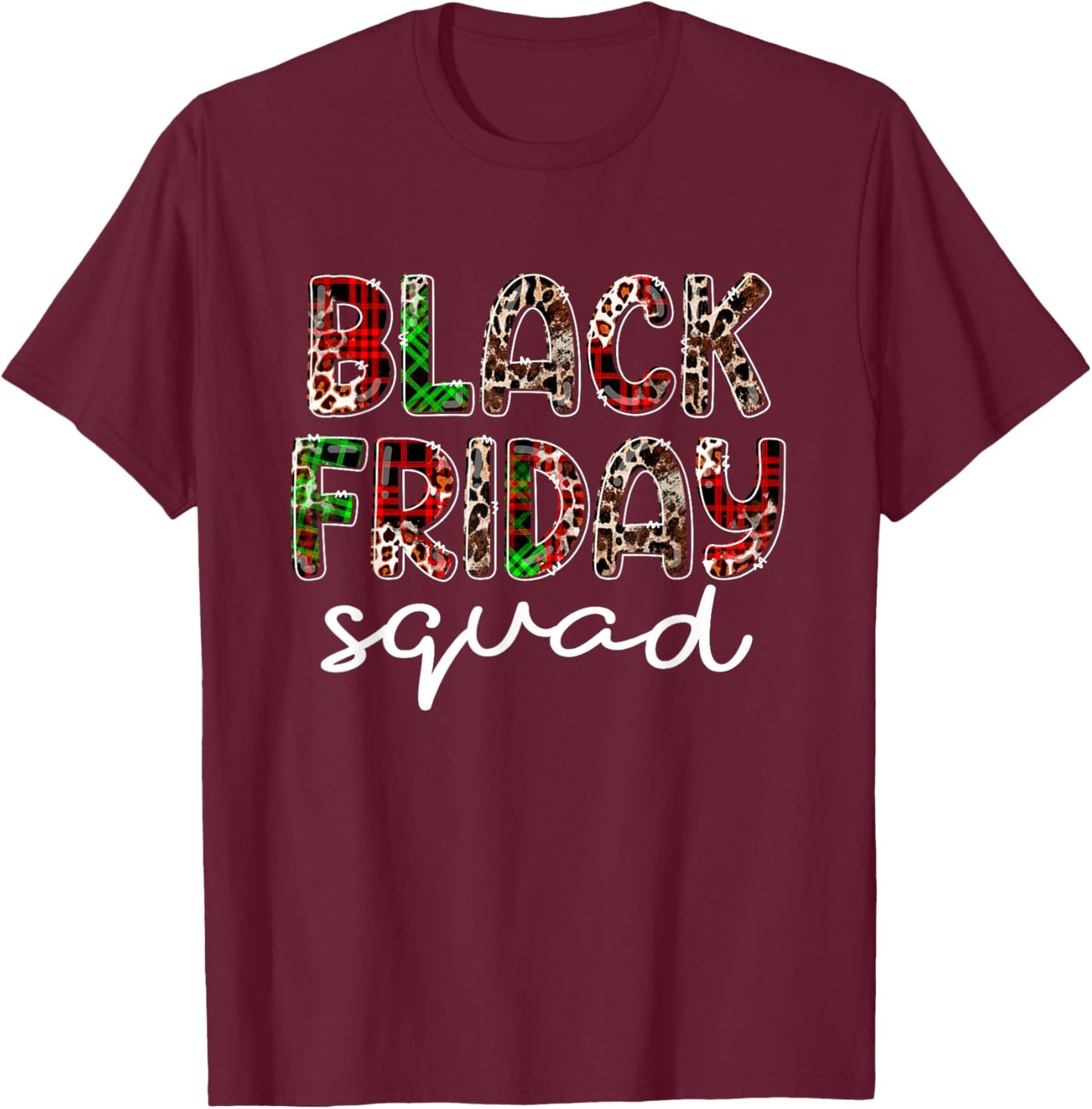 Friday Shopping Crew Christmas Black Shopping Family Group T-Shirt - T-Shirt | Maroon