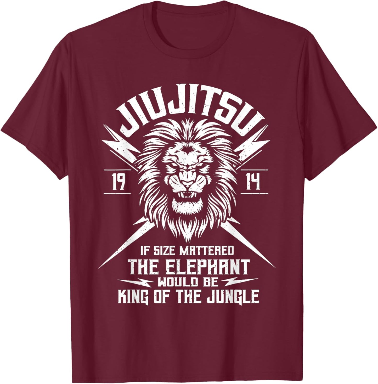 Brazilian Jiu Jitsu and Leo - BJJ and Grappling T-Shirt - T-Shirt | Maroon