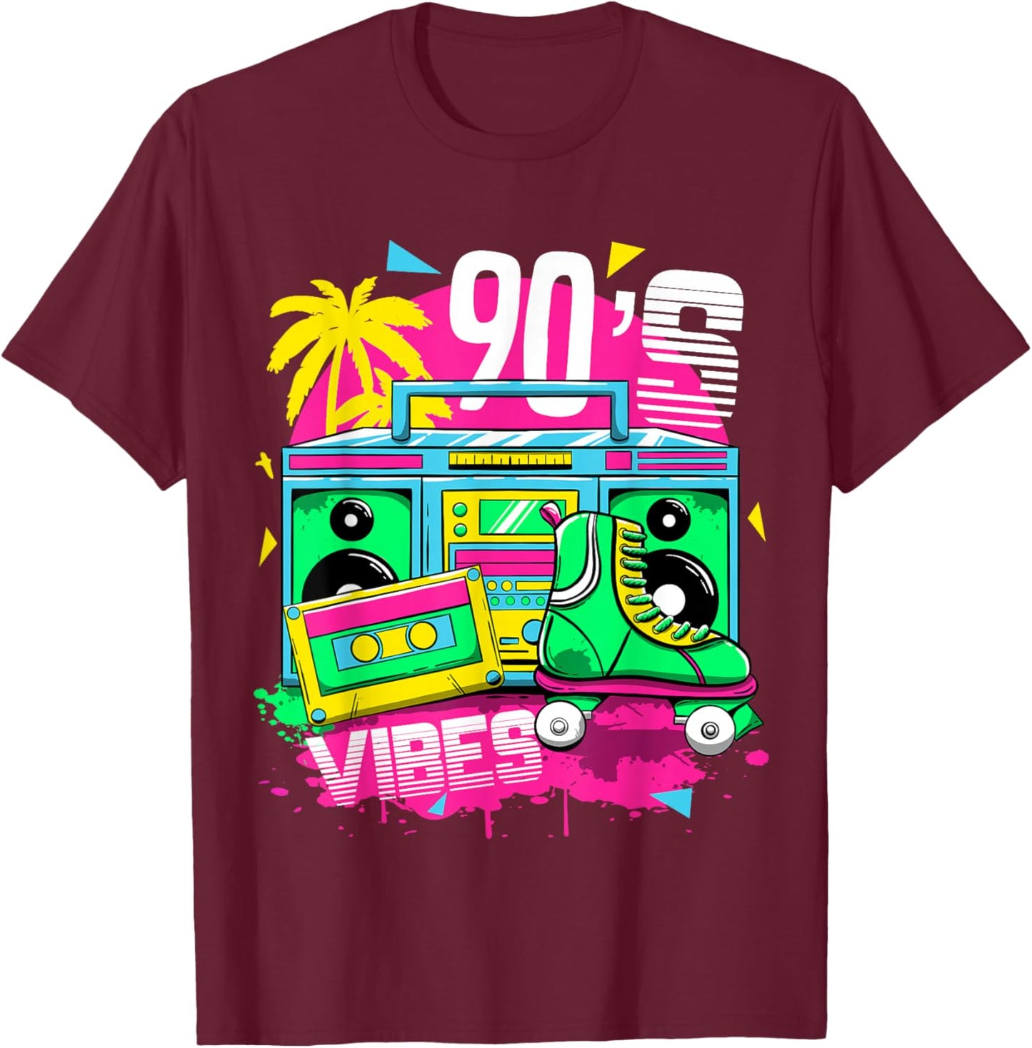 90s Vibe 1990s Retro Vintage Nineties I Love the 90's T-Shirt - T-Shirt | Maroon