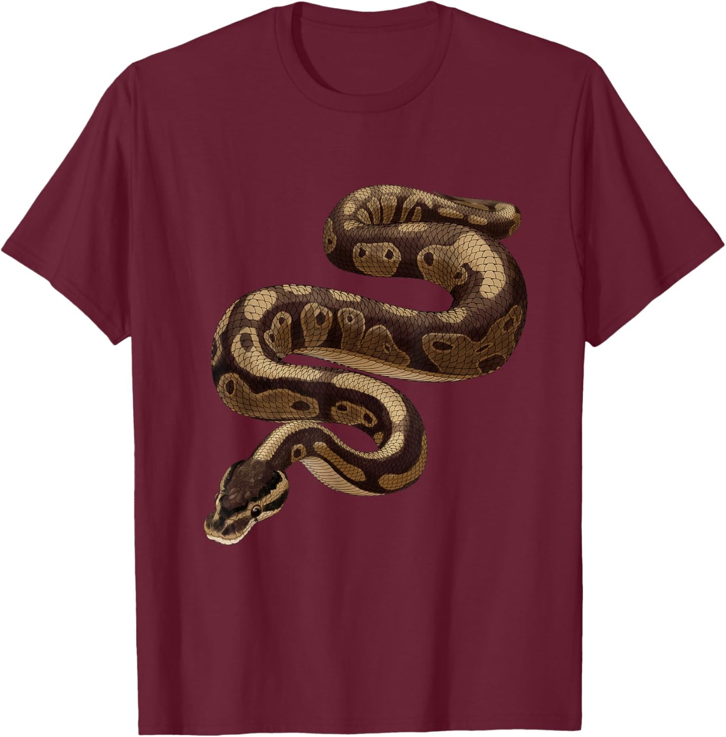 Snake Ball Python T-Shirt - T-Shirt | Maroon