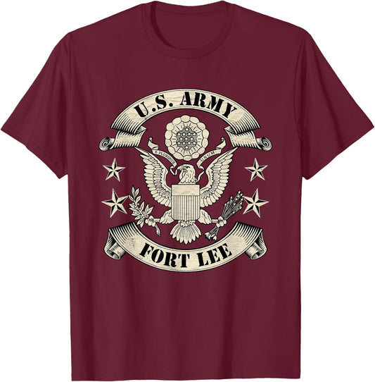 Fort Lee US Army Base Ft Lee Virginia VA Gifts T-Shirt - T-Shirt | Maroon