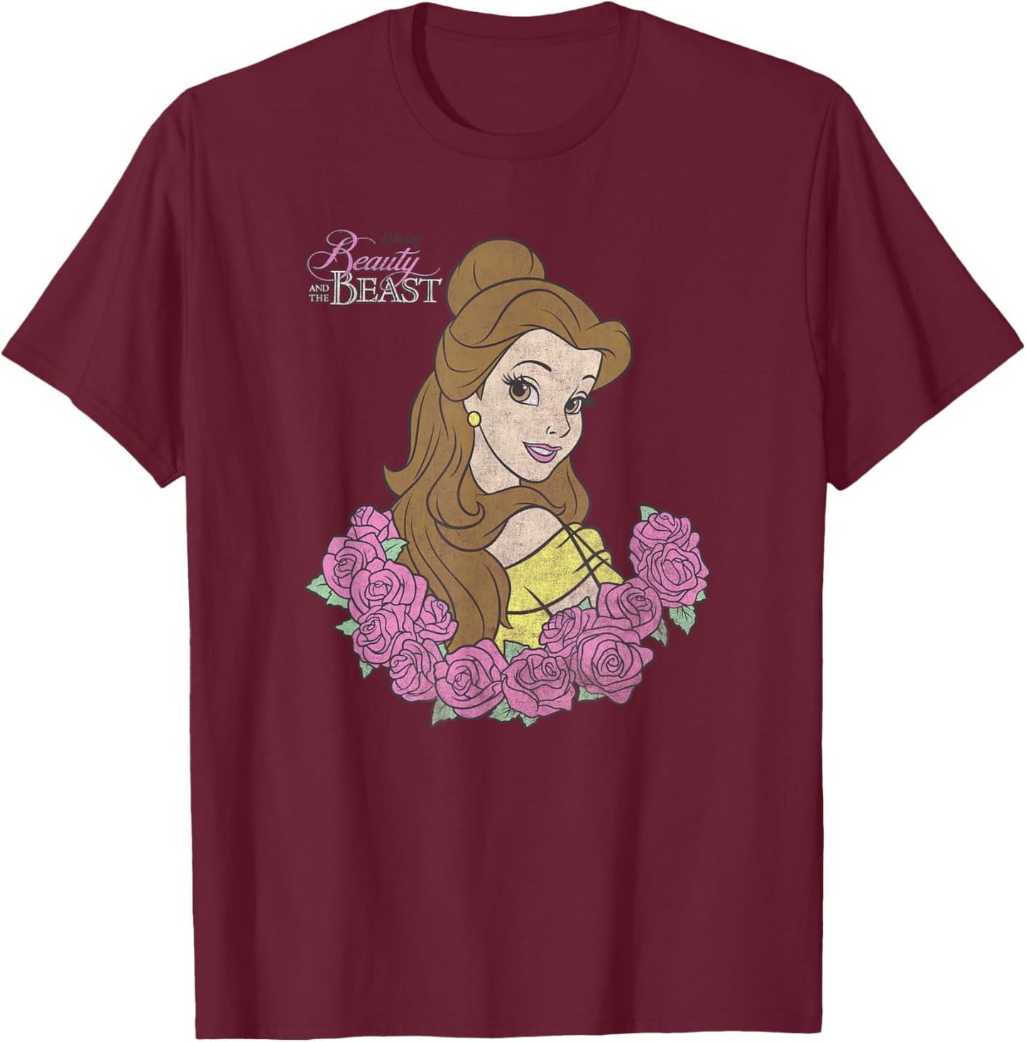 Disney Beauty and the Beast Belle Classic Portrait T-Shirt - T-Shirt | Maroon