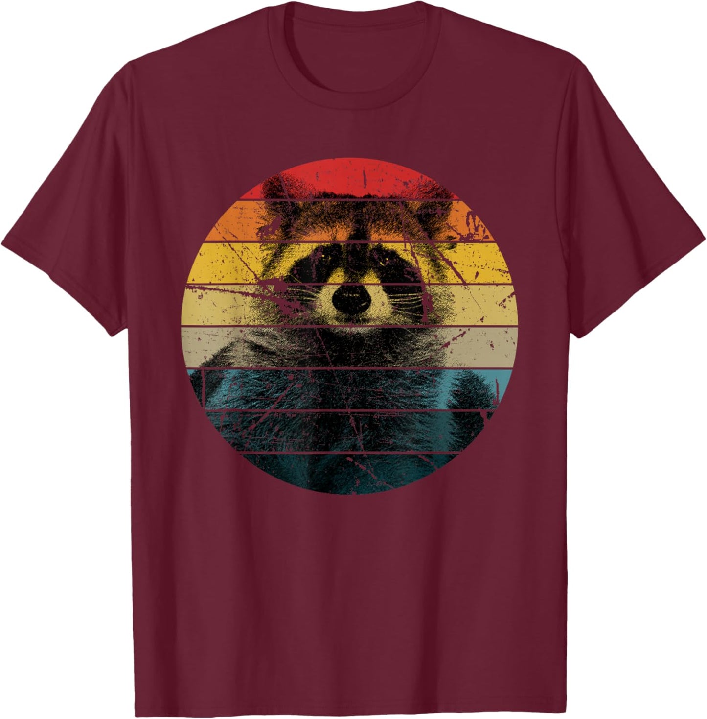 Raccoon Gift Mapache Marten Raccoon T-Shirt - T-Shirt | Maroon