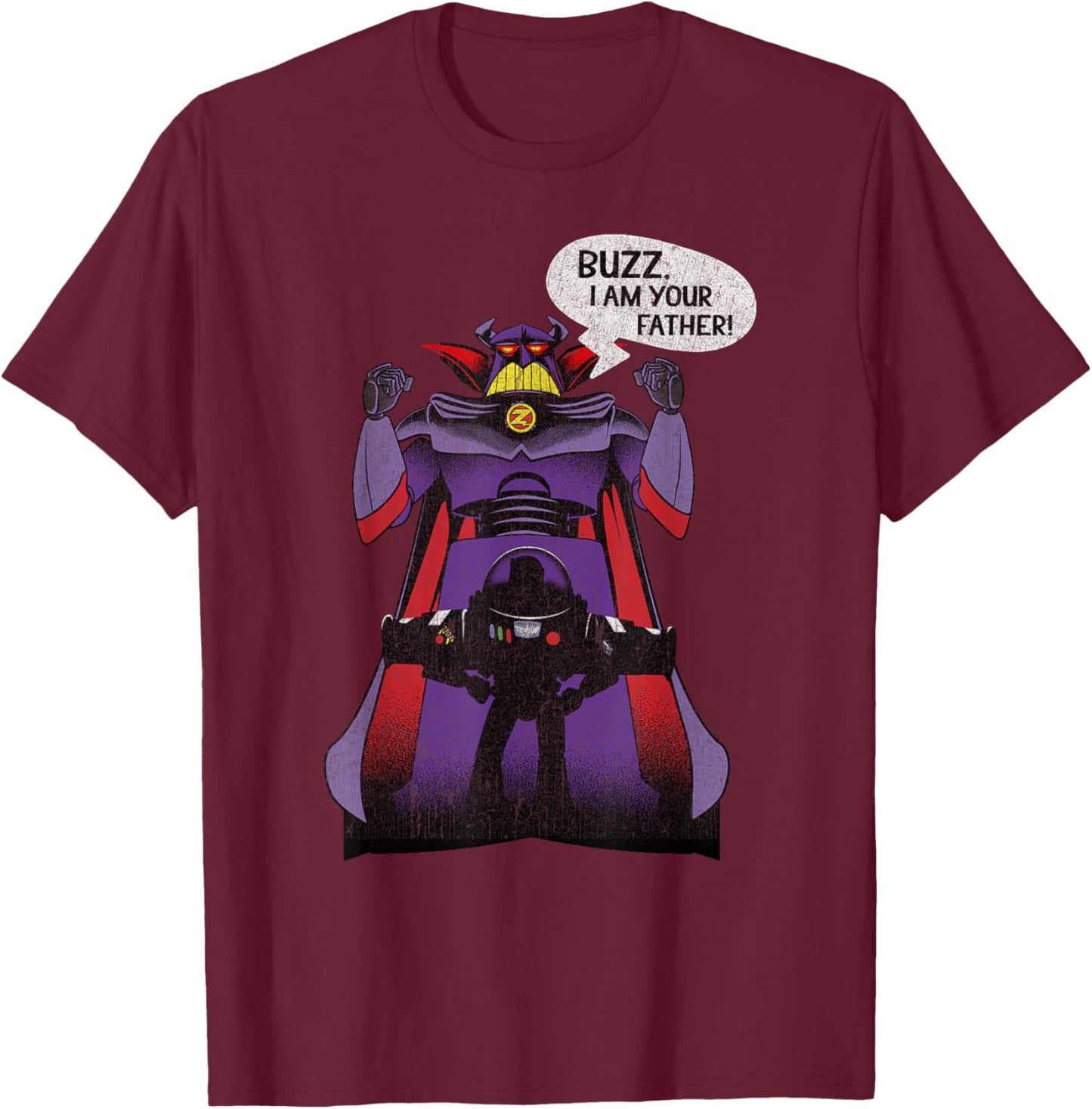 Disney Pixar Toy Story Zurg Buzz, I Am Your Father! T-Shirt - T-Shirt | Maroon