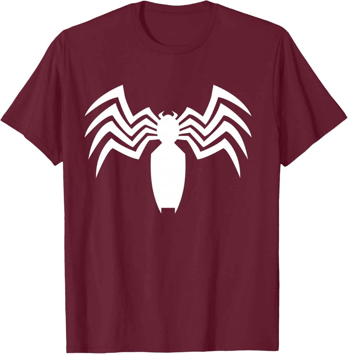 Marvel Comics Retro Classic Venom Spider Logo T-Shirt - T-Shirt | Maroon