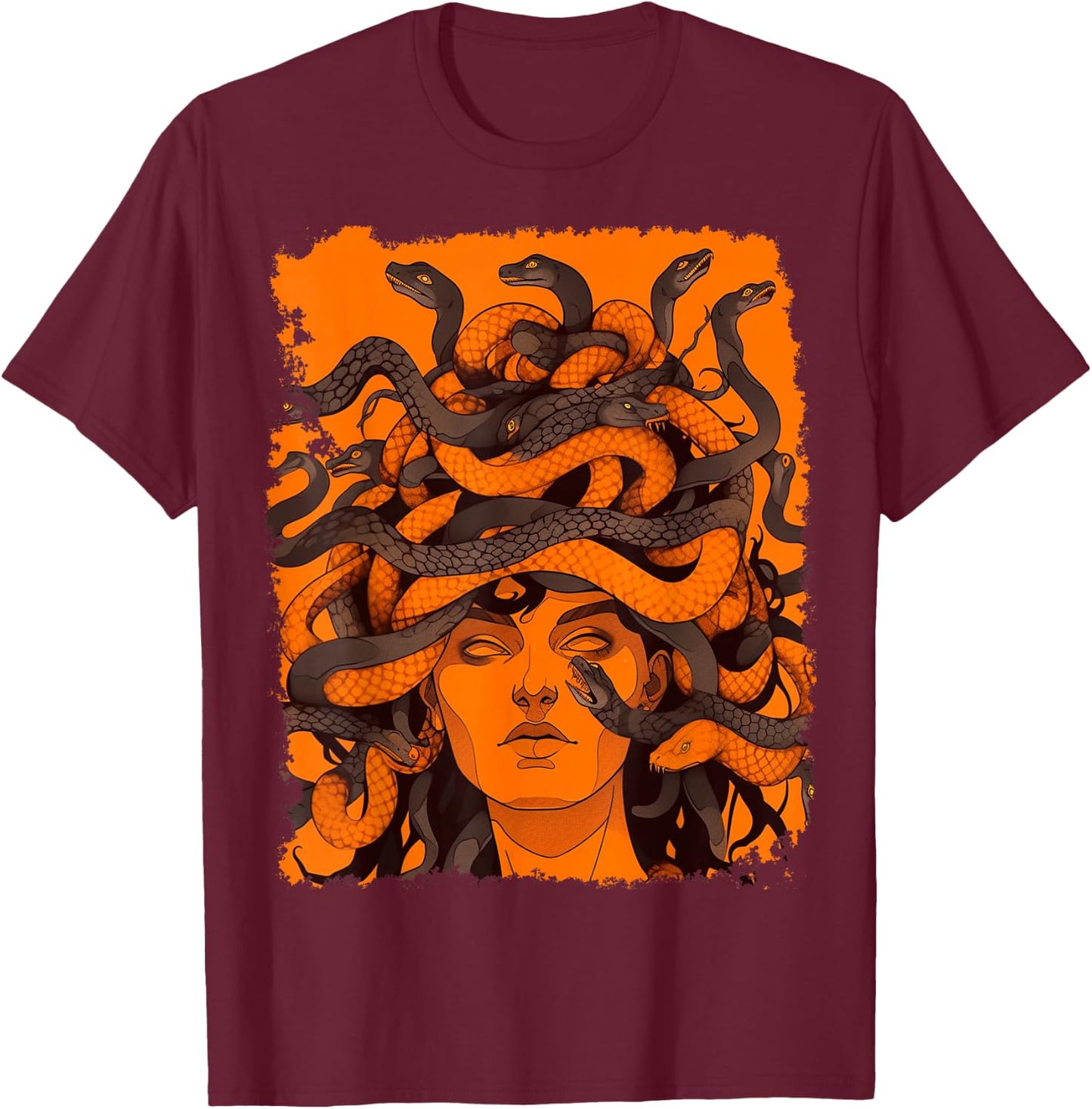 Medusa Orange T-Shirt - T-Shirt | Maroon