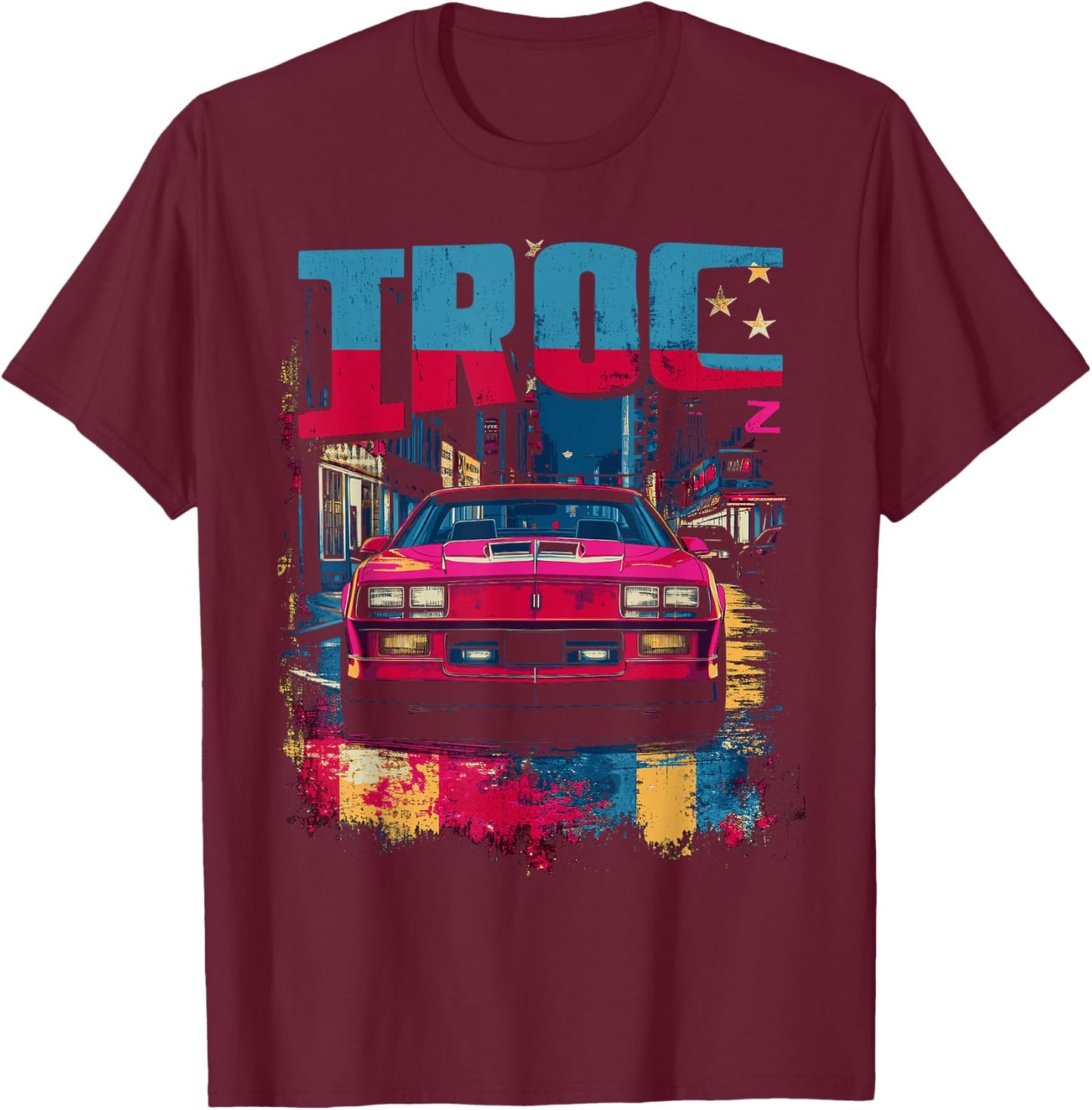 1980's IROC, IROC-Z Muscle Car American Muscle Retro classic T-Shirt - T-Shirt | Maroon