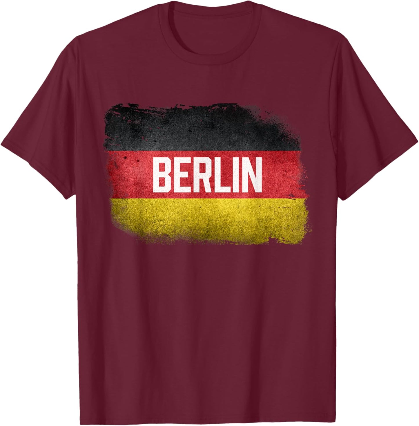 Berlin | Germany German Flag Vintage Distressed Souvenir T-Shirt - T-Shirt | Maroon
