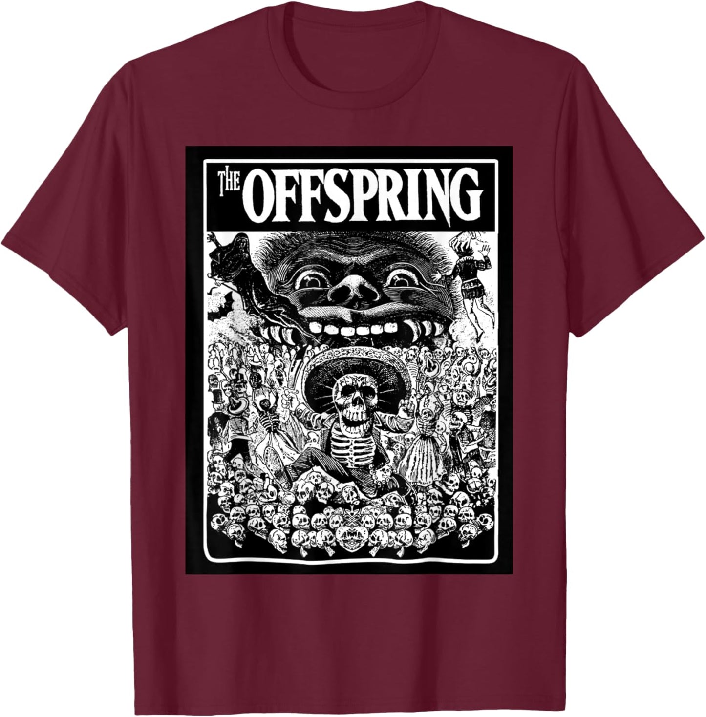The Offspring Official Crowd Logo T-Shirt - T-Shirt | Maroon