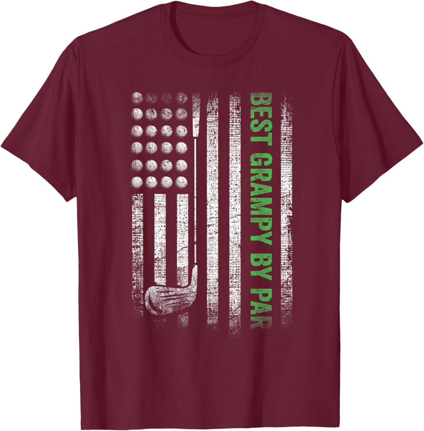 Funny Best Grampy By Par Father's Day Golf T-Shirt - T-Shirt | Maroon