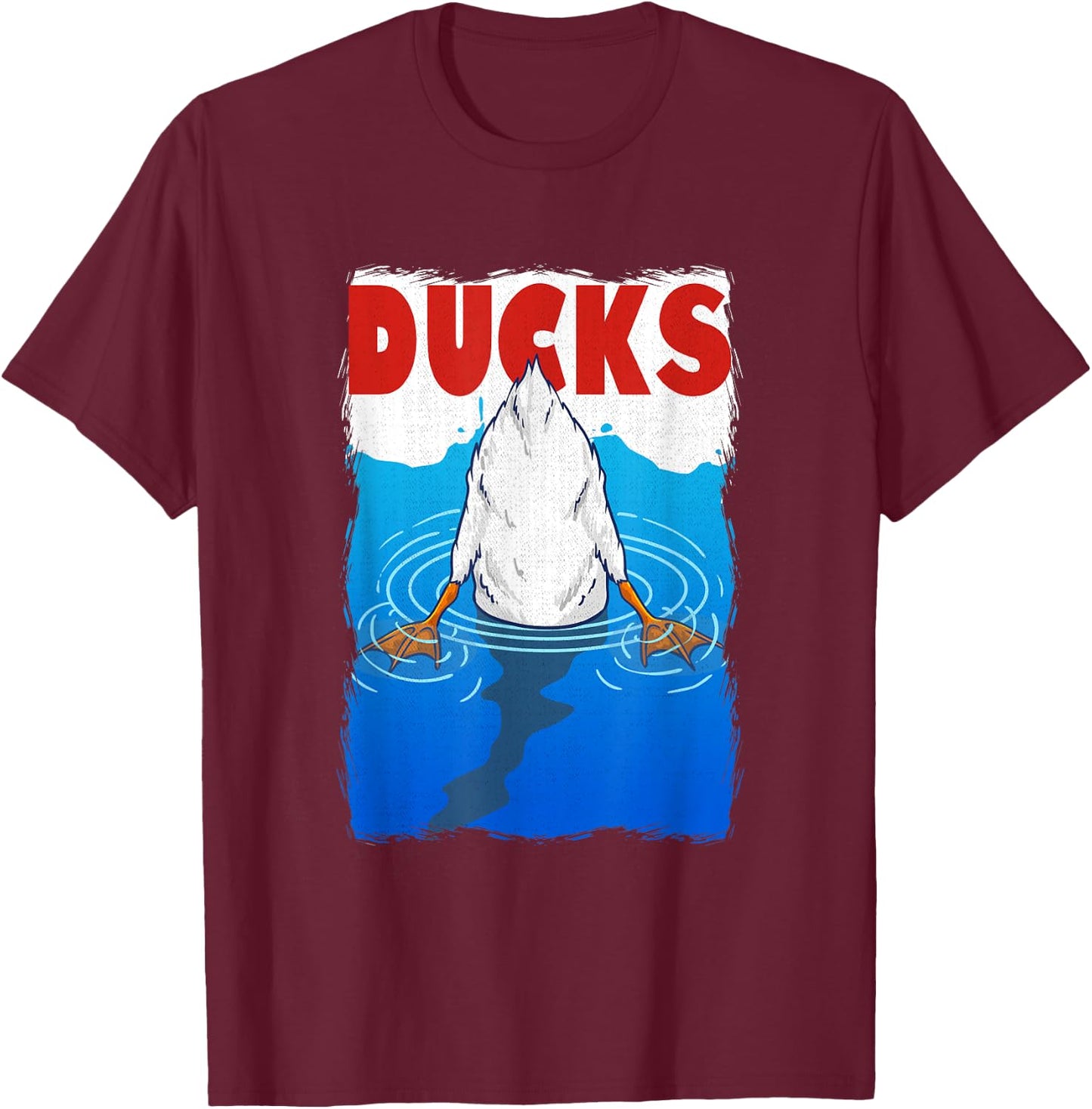 Retro 90s Movies Duck Pun Meme Men Women Funny Duck T-Shirt - T-Shirt | Maroon