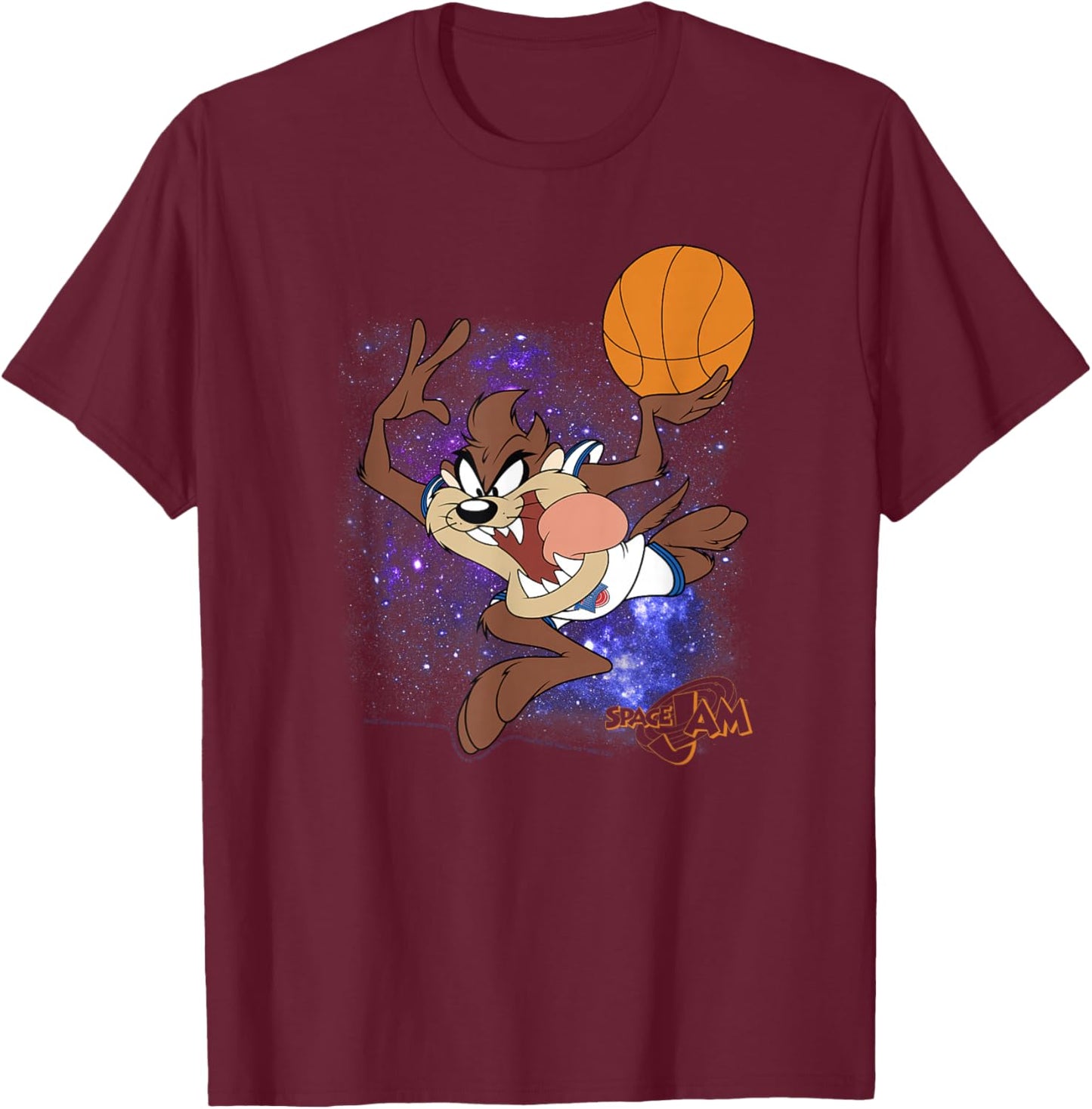 Space Jam Classic Space Taz Galactic Basketball Dunk T-Shirt - T-Shirt | Maroon