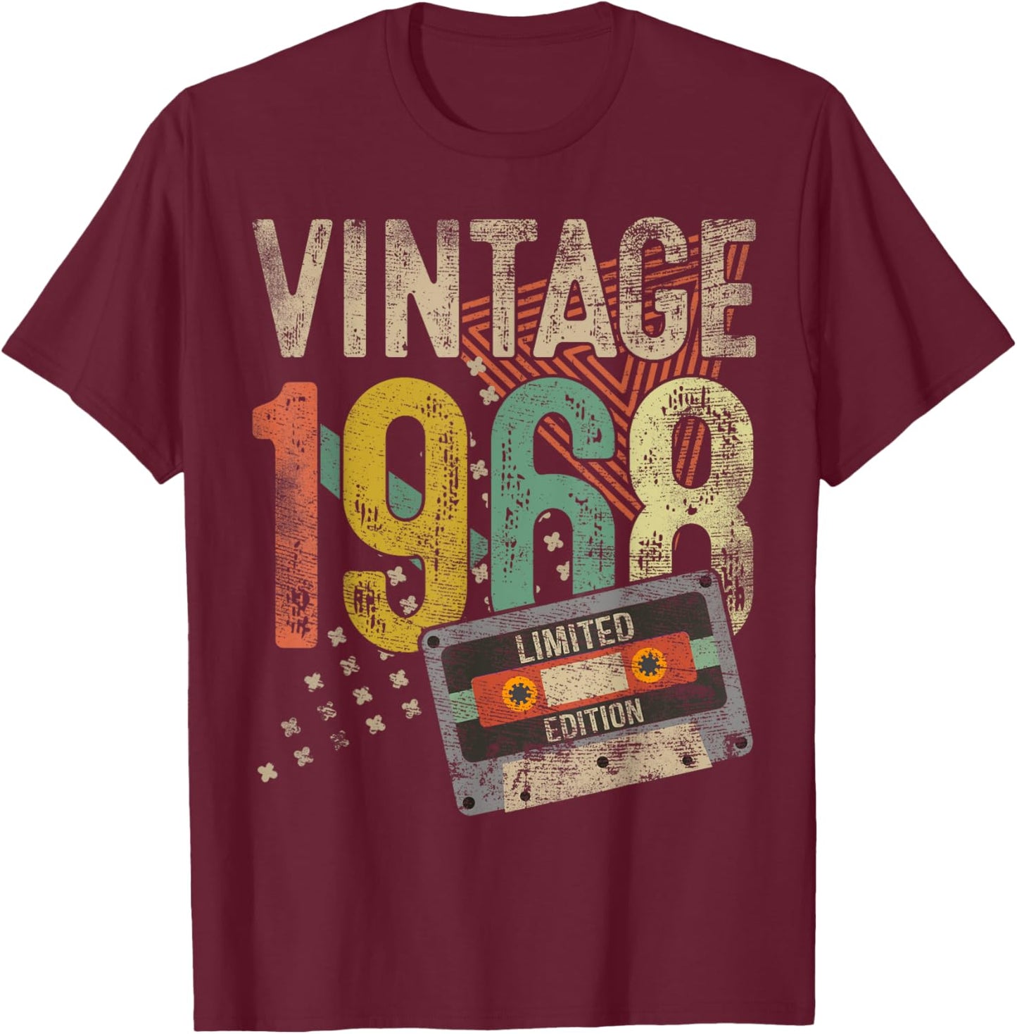 Vintage 1968 57th Birthday Gifts Women 57 Year Old T-Shirt - T-Shirt | Maroon