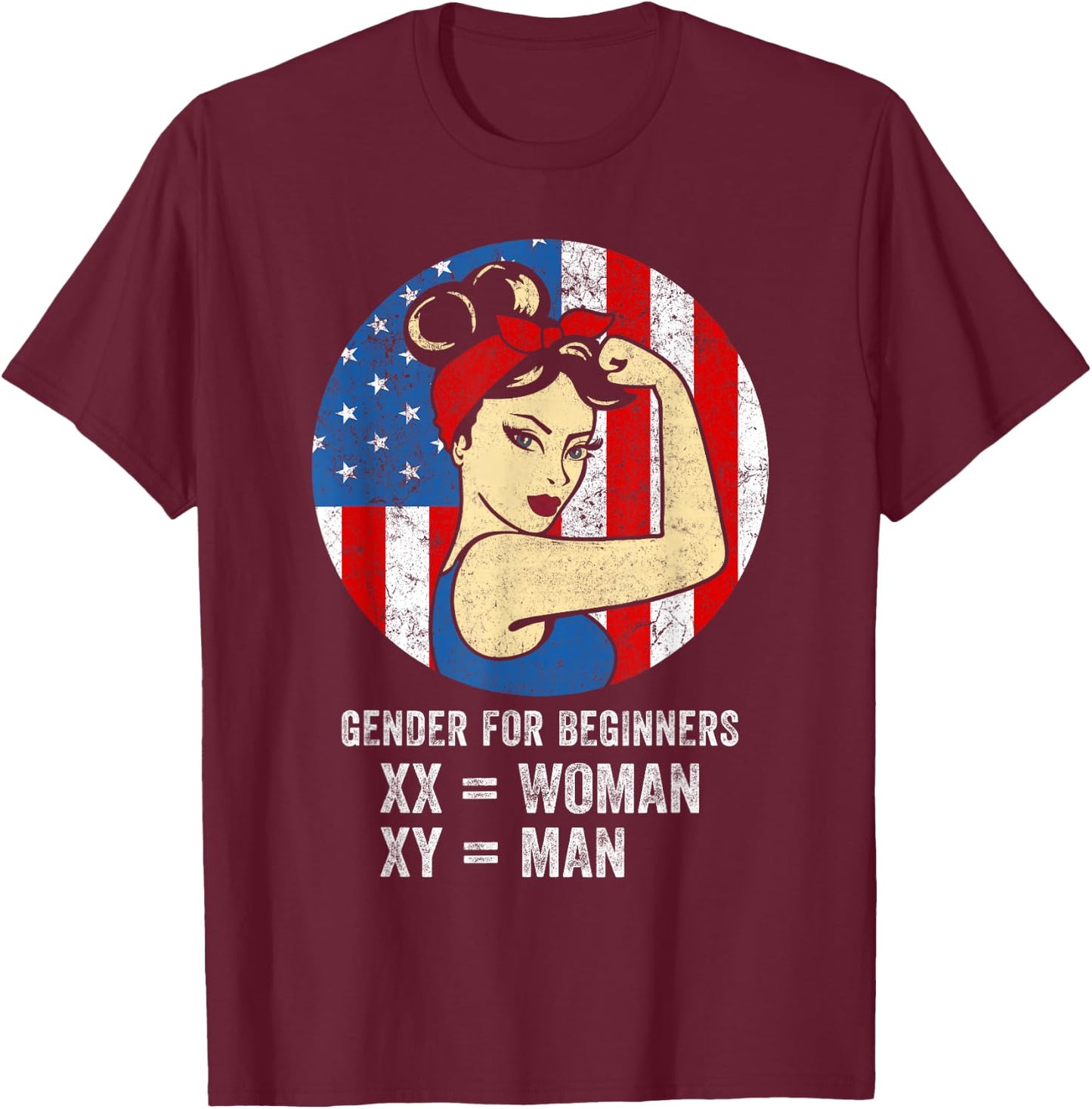 Gender for Beginners XX Woman XY Man T-Shirt - T-Shirt | Maroon