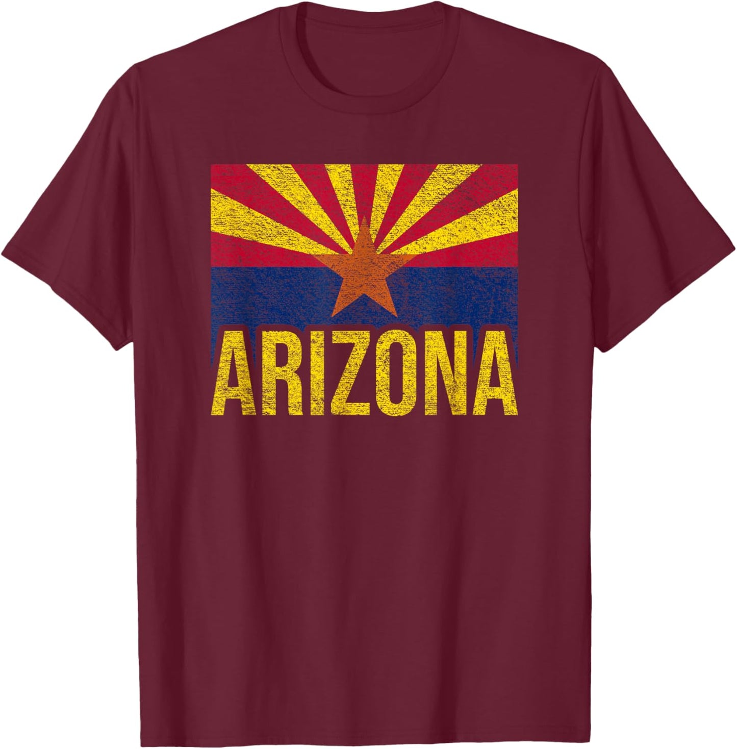 State of Arizona Phoenix Flag T-Shirt - T-Shirt | Maroon