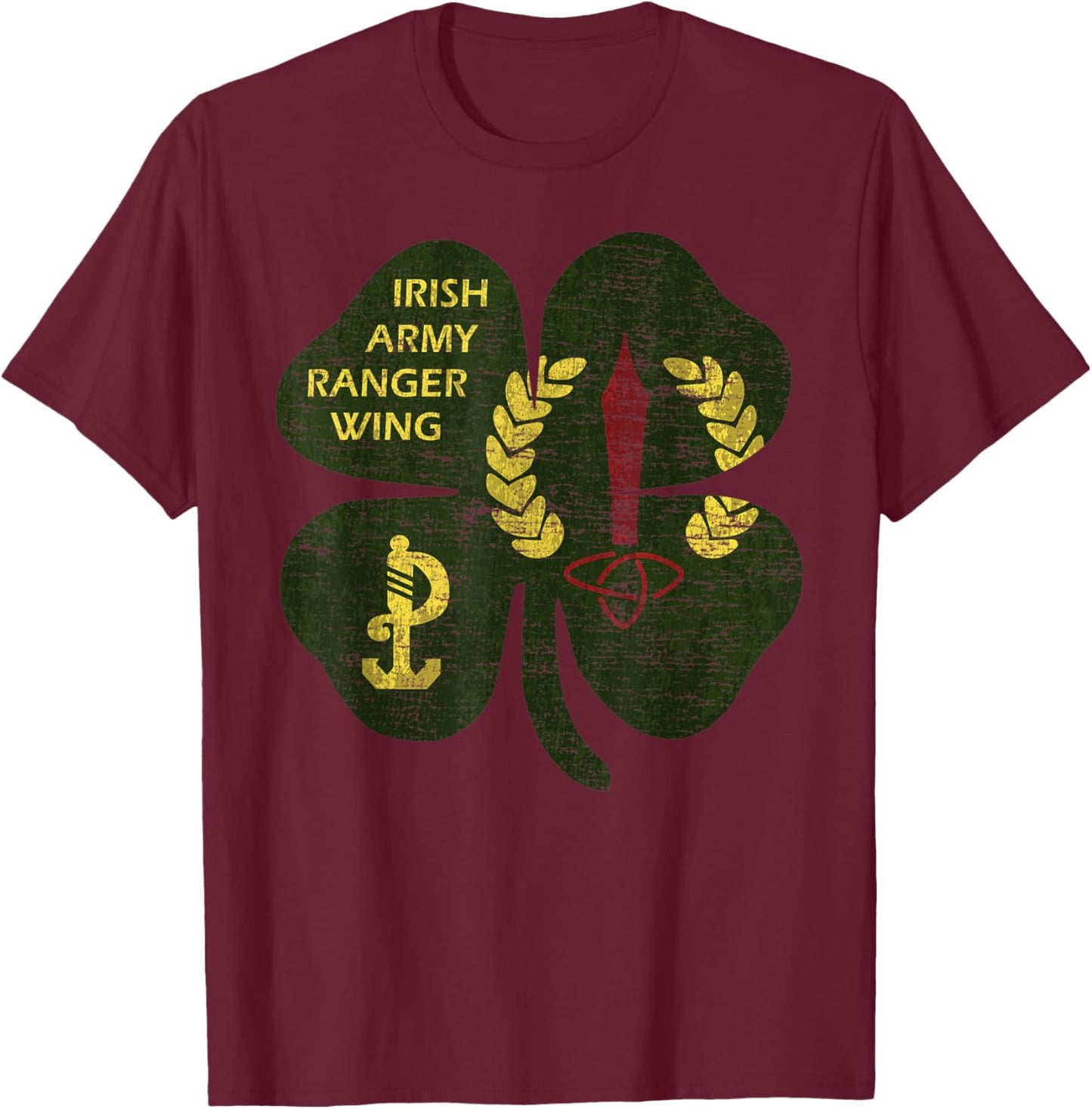 Fianoglach Irish Special Force Army Ranger Fiannoglaigh T-Shirt - T-Shirt | Maroon