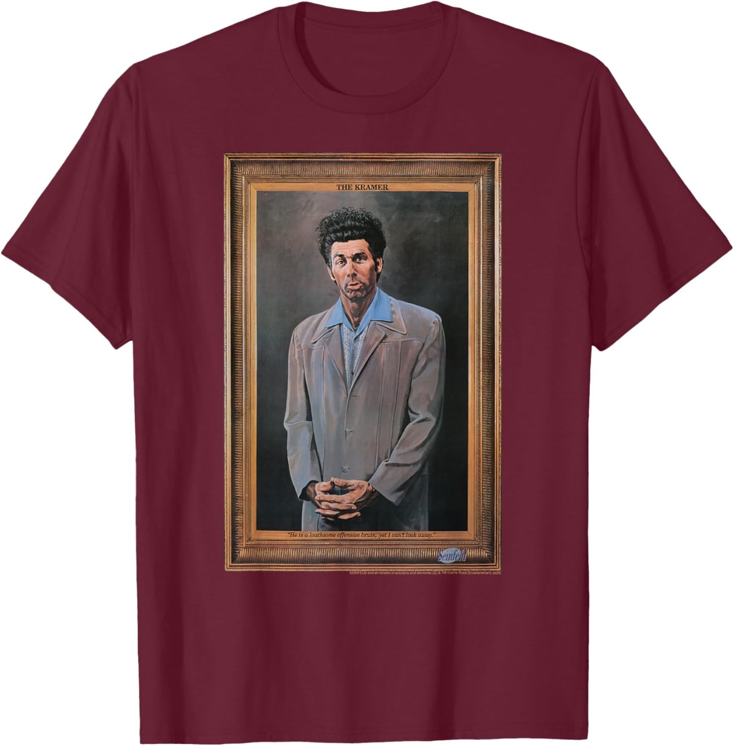 Seinfeld The Kramer Portrait T-Shirt - T-Shirt | Maroon