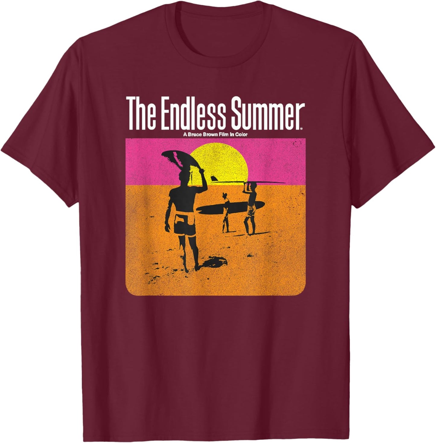 The Endless Summer 1966 Classic Surf Movie 60s Vintage Surf T-Shirt - T-Shirt | Maroon