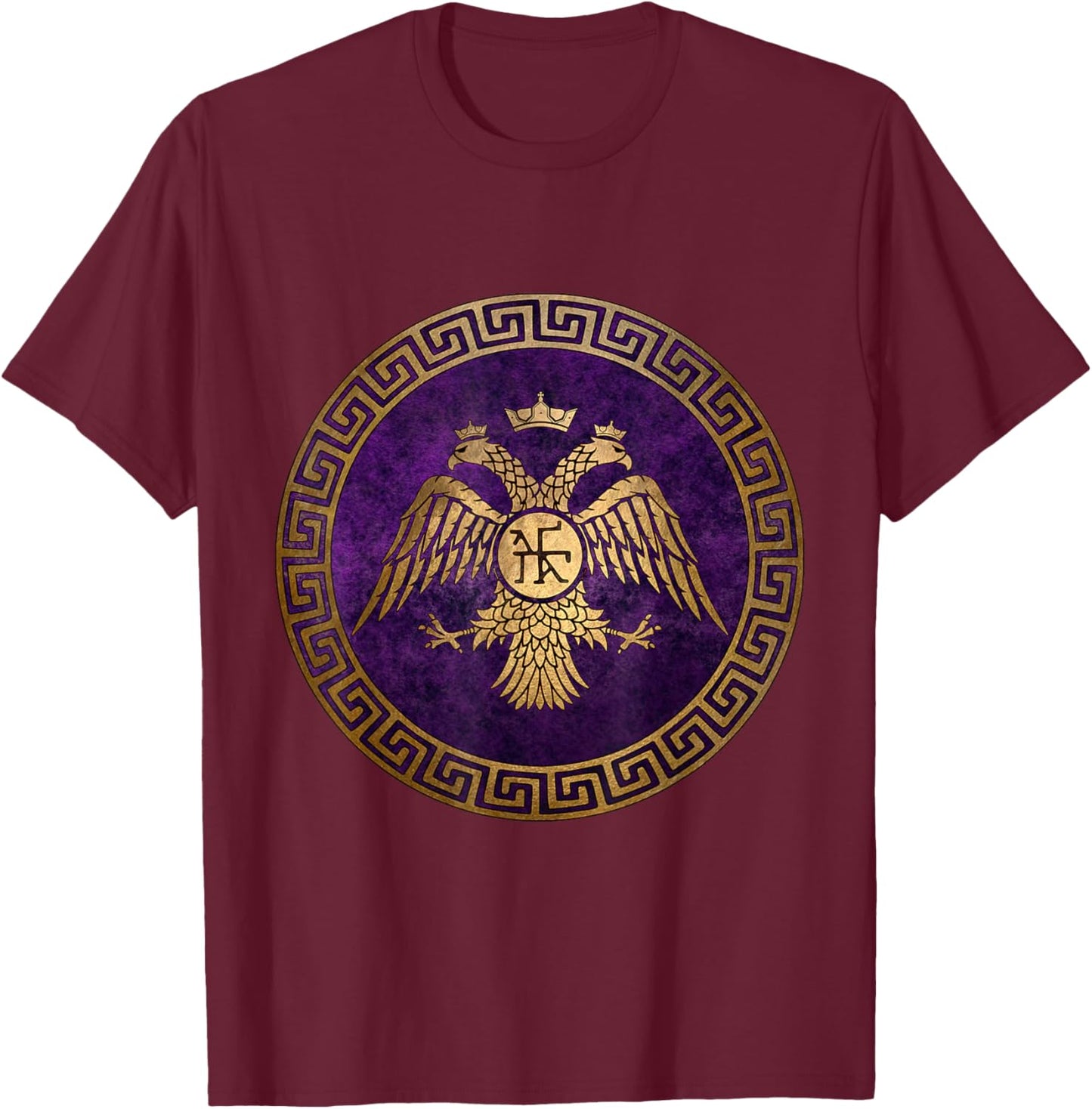 Byzantine Empire Byzantium Symbol of Constantinople T-Shirt - T-Shirt | Maroon