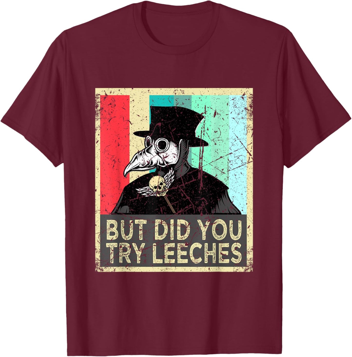 Plague Doctor Shirt Outfit Costume Women Kids T-Shirt - T-Shirt | Maroon