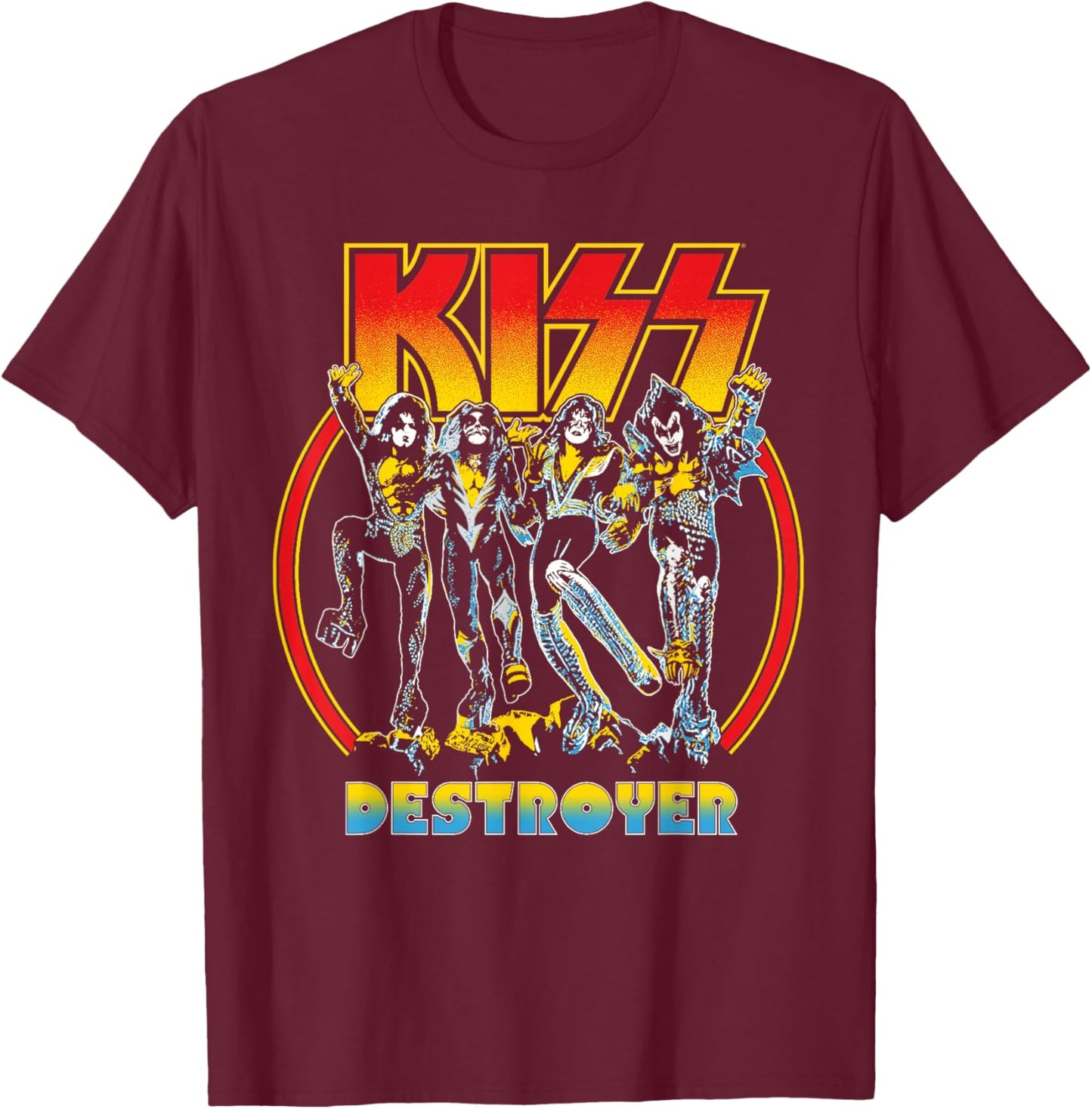 KISS - Rock and Roll Party T-Shirt - T-Shirt | Maroon