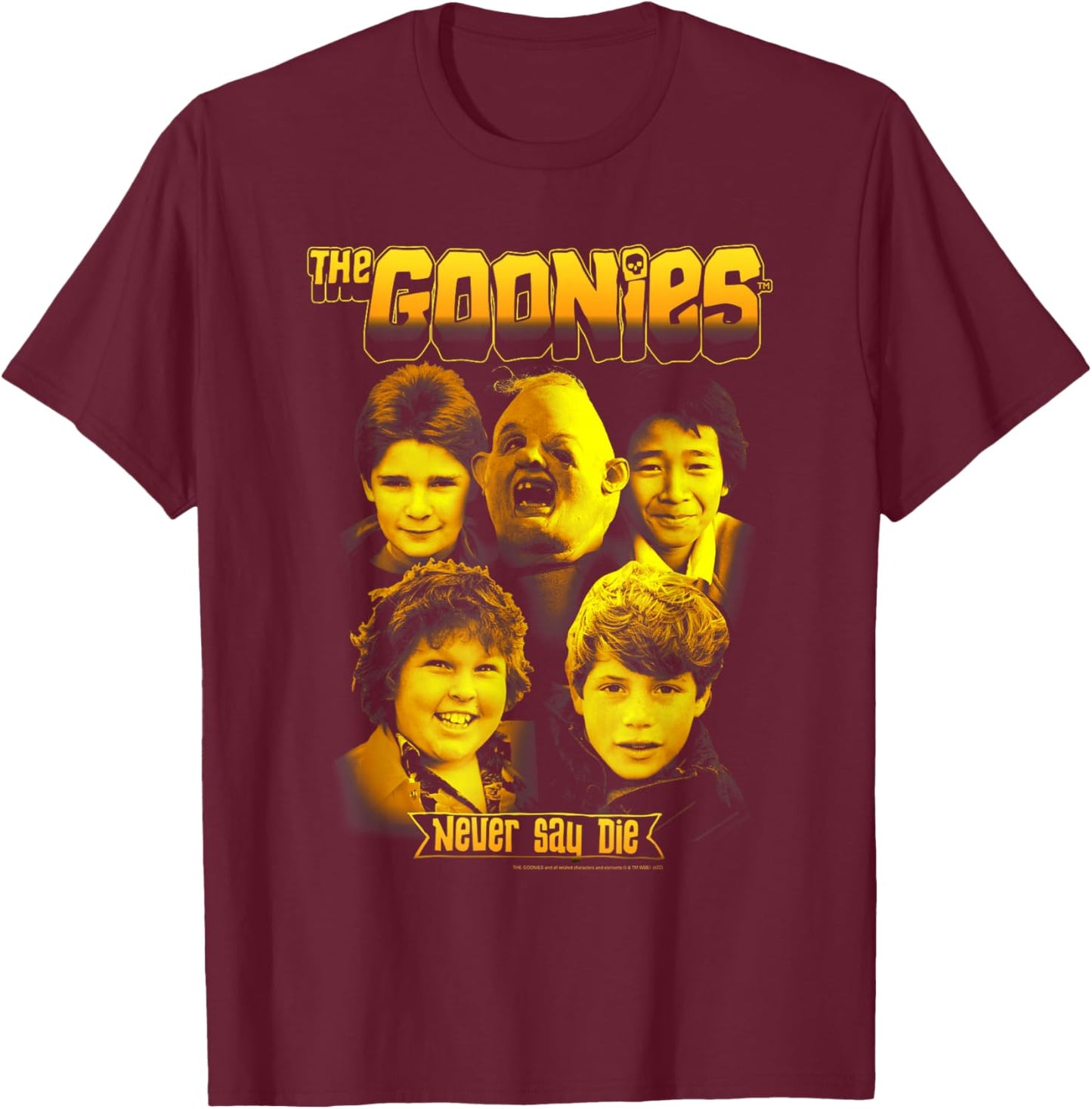 The Goonies Character Collage T-Shirt - T-Shirt | Maroon
