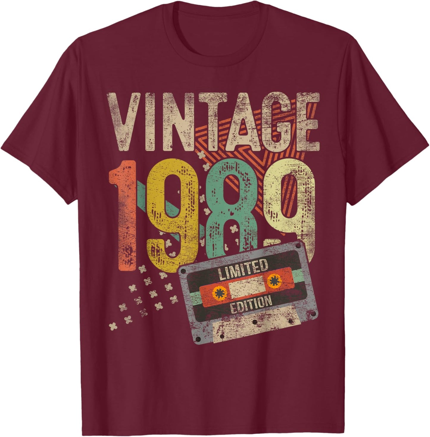 Vintage 1989 36th Birthday Gifts Women 36 Year Old T-Shirt - T-Shirt | Maroon