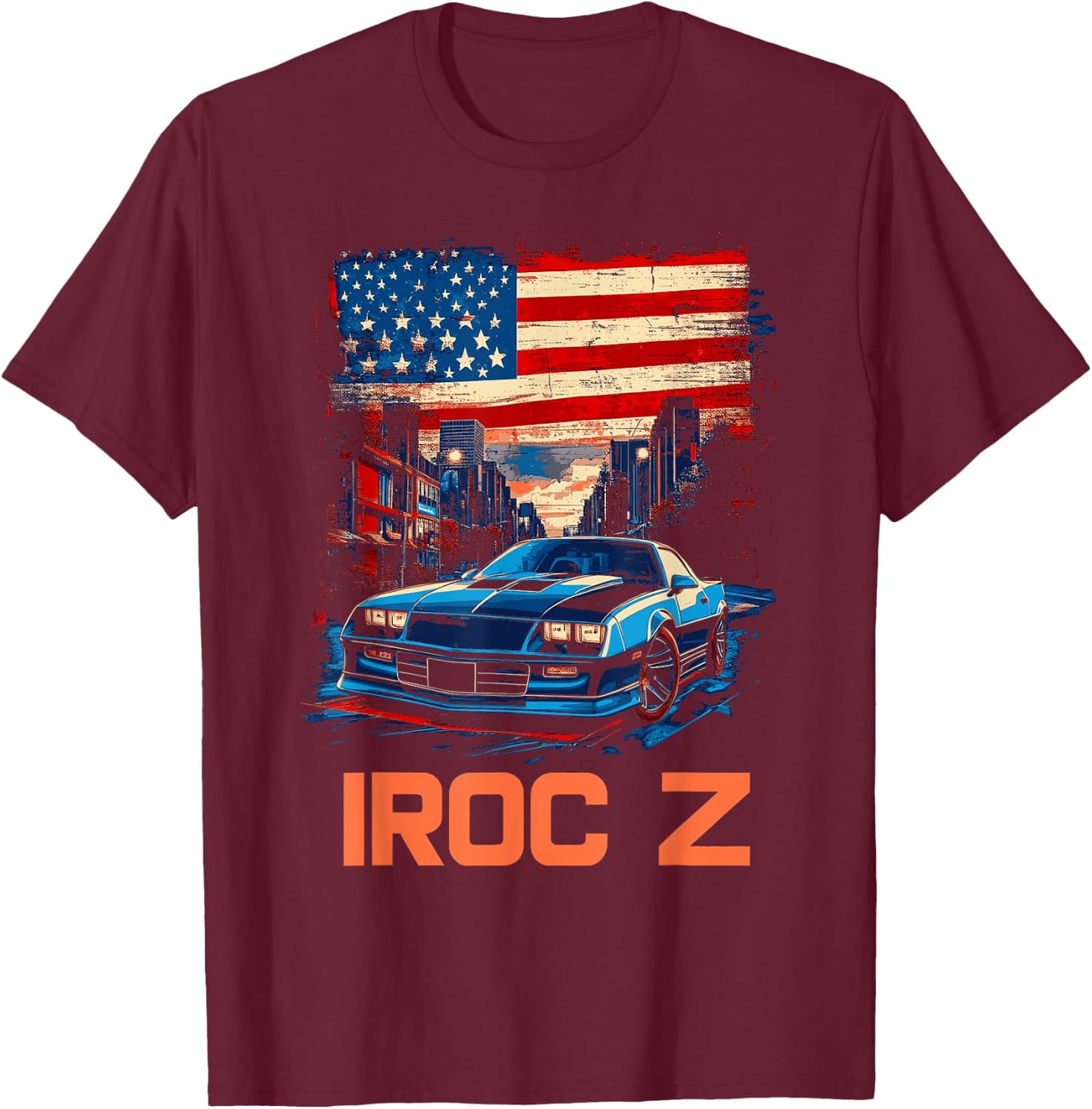 1980's IROC, IROC-Z Muscle Car American Muscle Retro classic T-Shirt - T-Shirt | Maroon