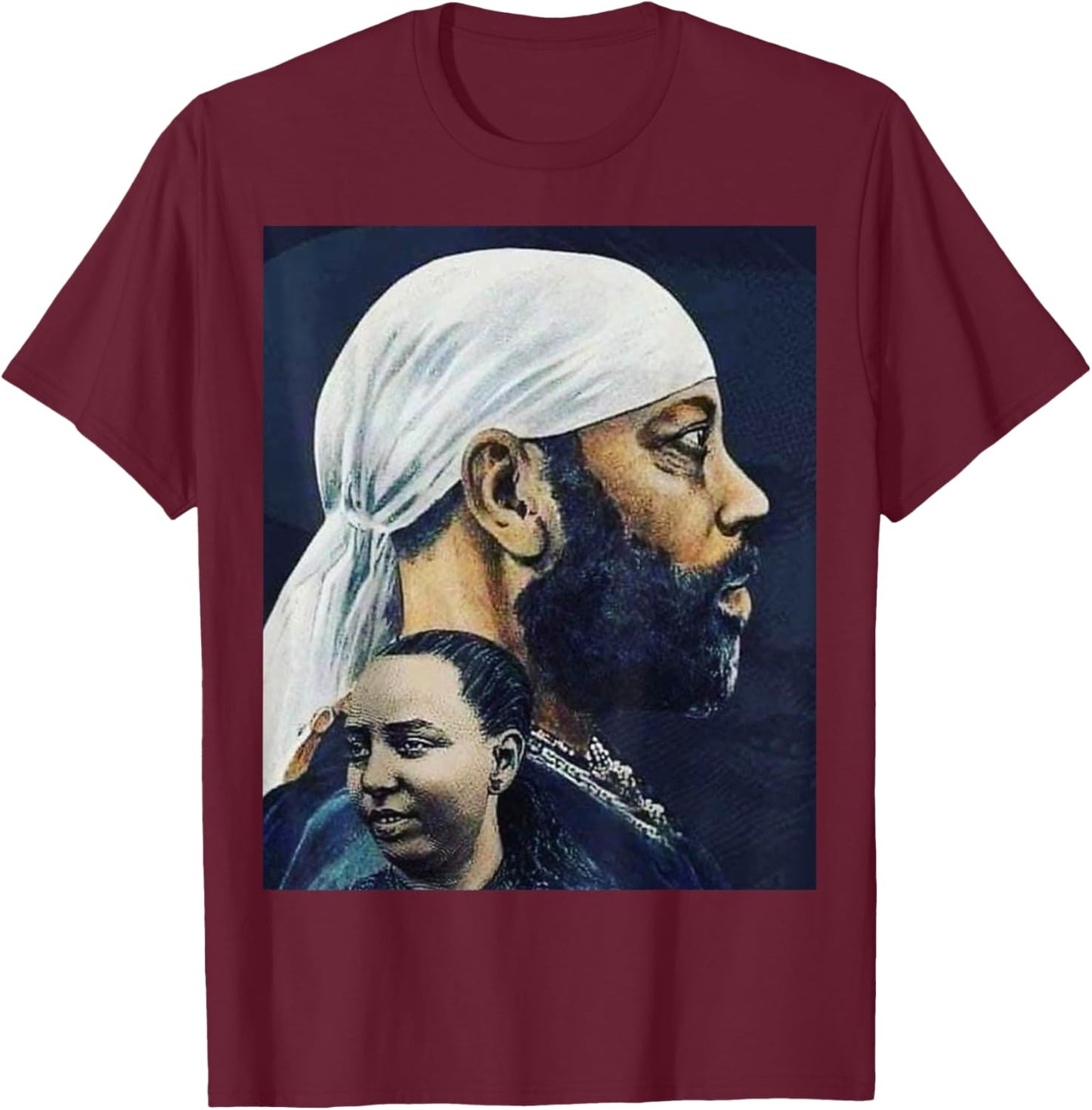 Ethiopia, king Minilik Classic T-Shirt - T-Shirt | Maroon