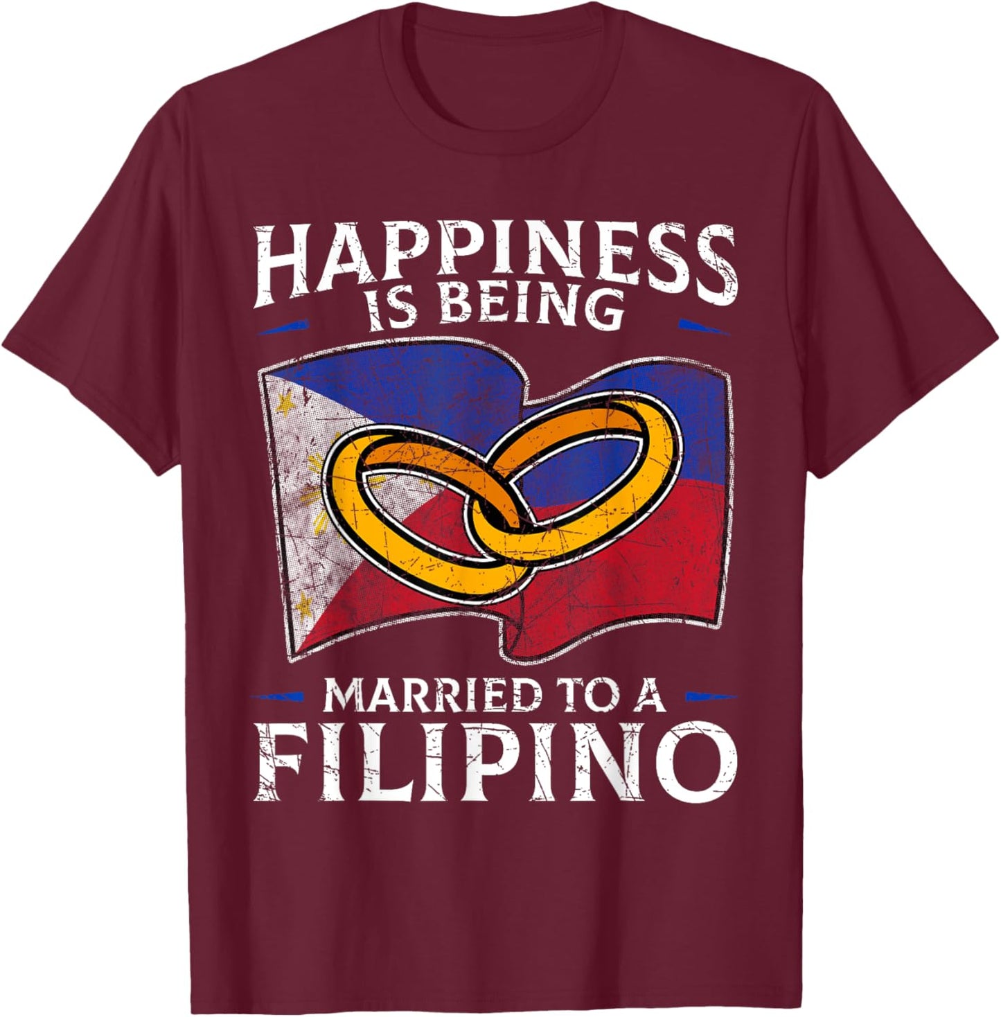 Philippine Marriage Filipino Heritage Culture Wedded Married T-Shirt - T-Shirt | Maroon
