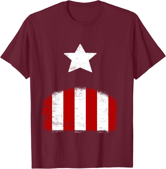 Marvel Captain America Classic Avengers Halloween Costume T-Shirt - T-Shirt | Maroon